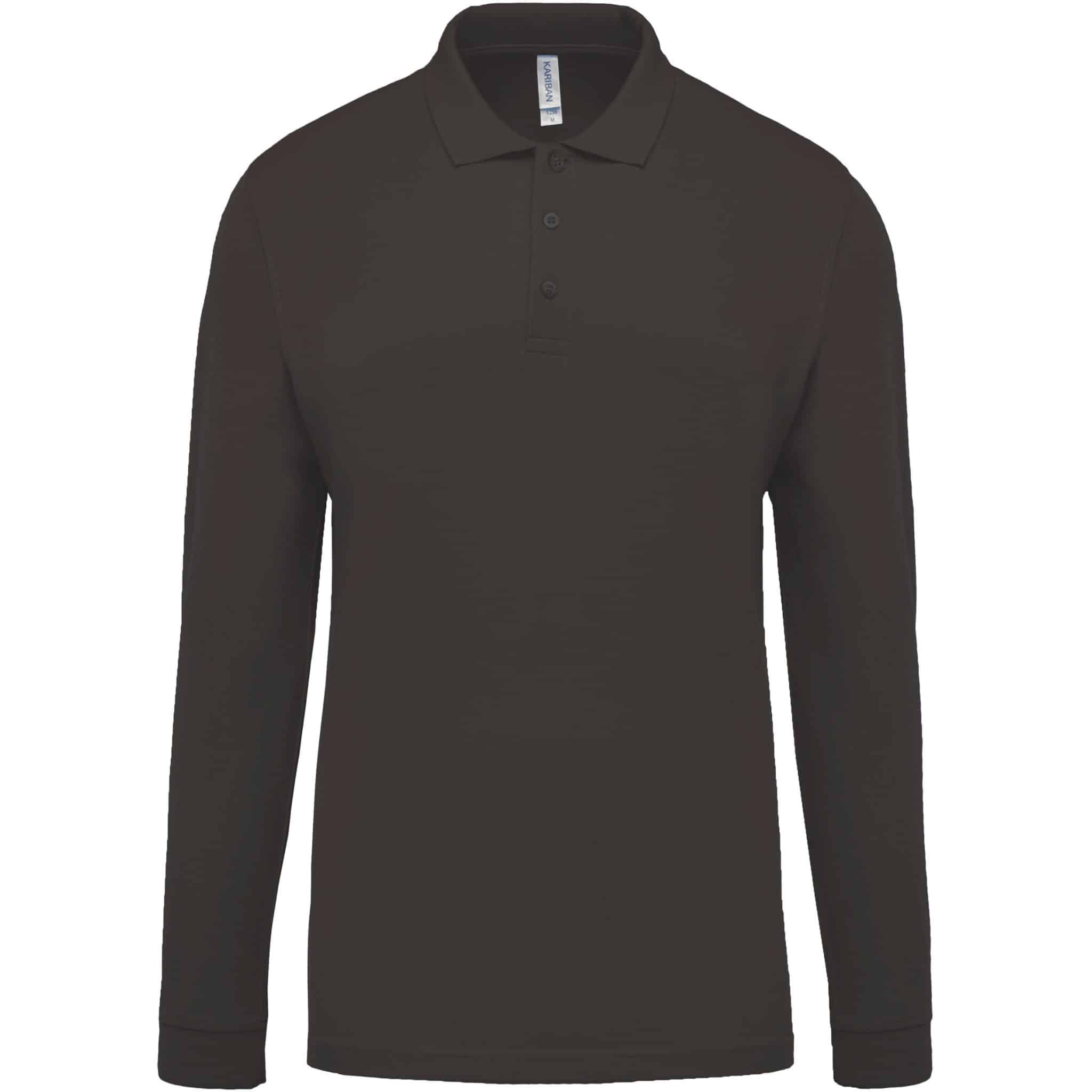 Miniature 12 pour Polo piqué manches longues homme