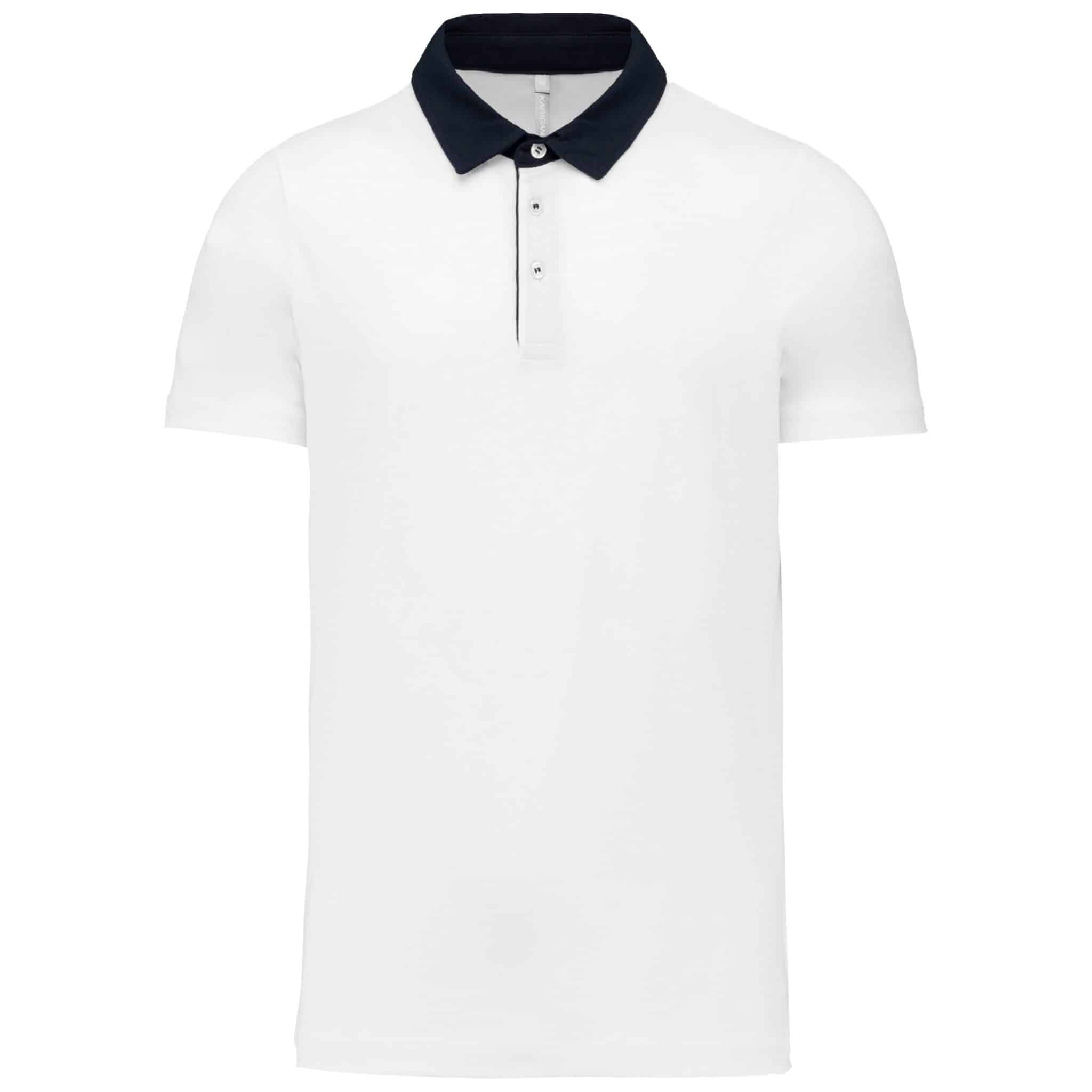 Miniature 17 pour Polo jersey bicolore homme