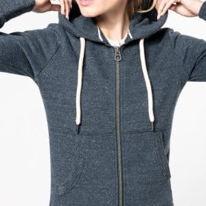Visuel Sweat-shirt vintage zippé à capuche femme