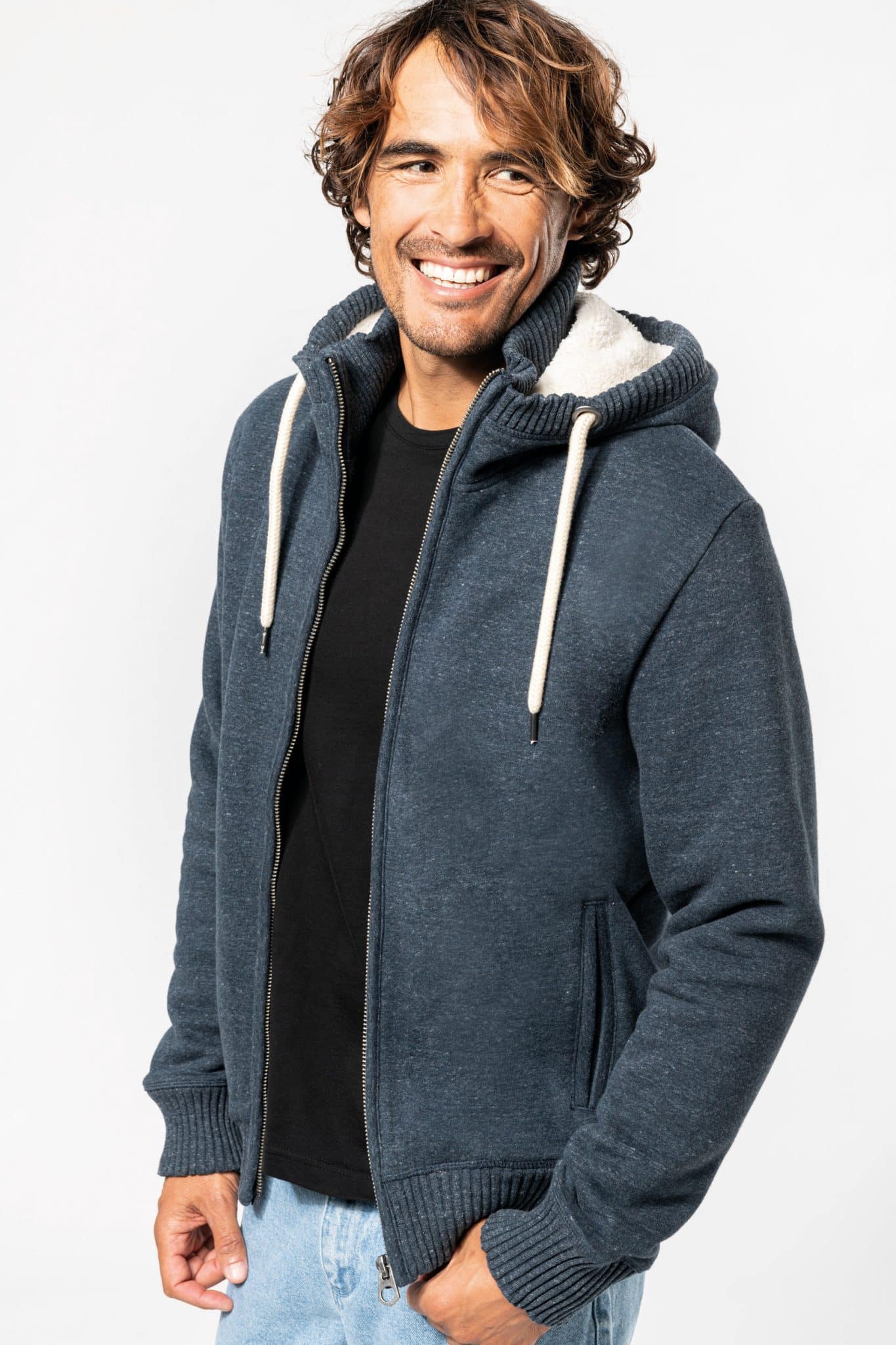 Miniature 3 pour Veste vintage molleton doublée sherpa homme