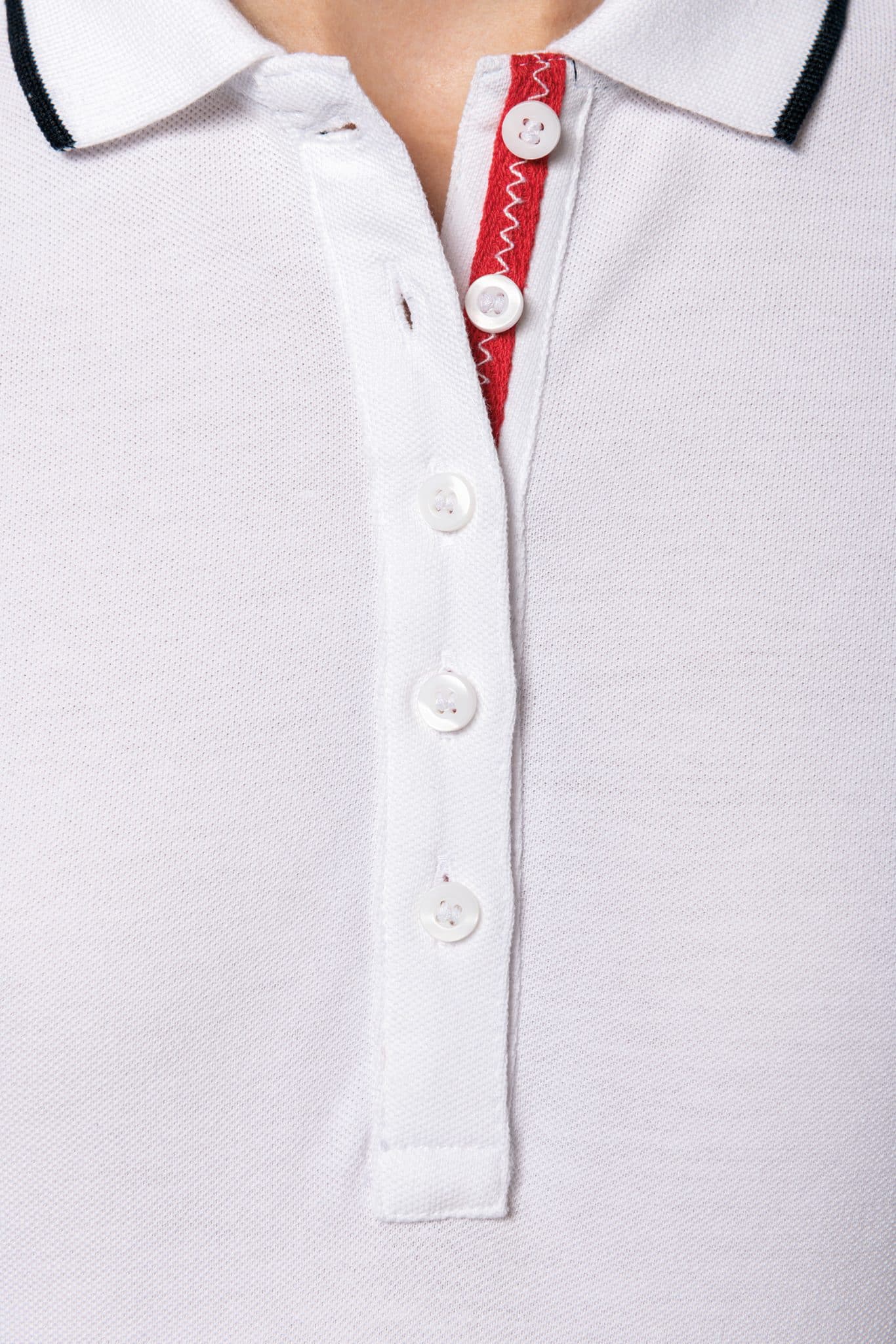 Miniature 8 pour Polo maille piquée manches courtes femme