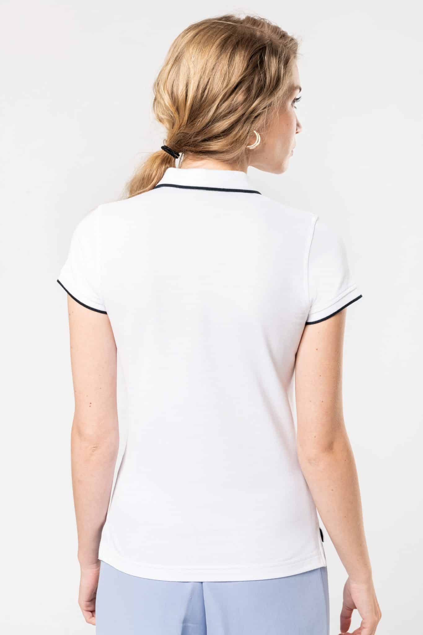Miniature 2 pour Polo maille piquée manches courtes femme