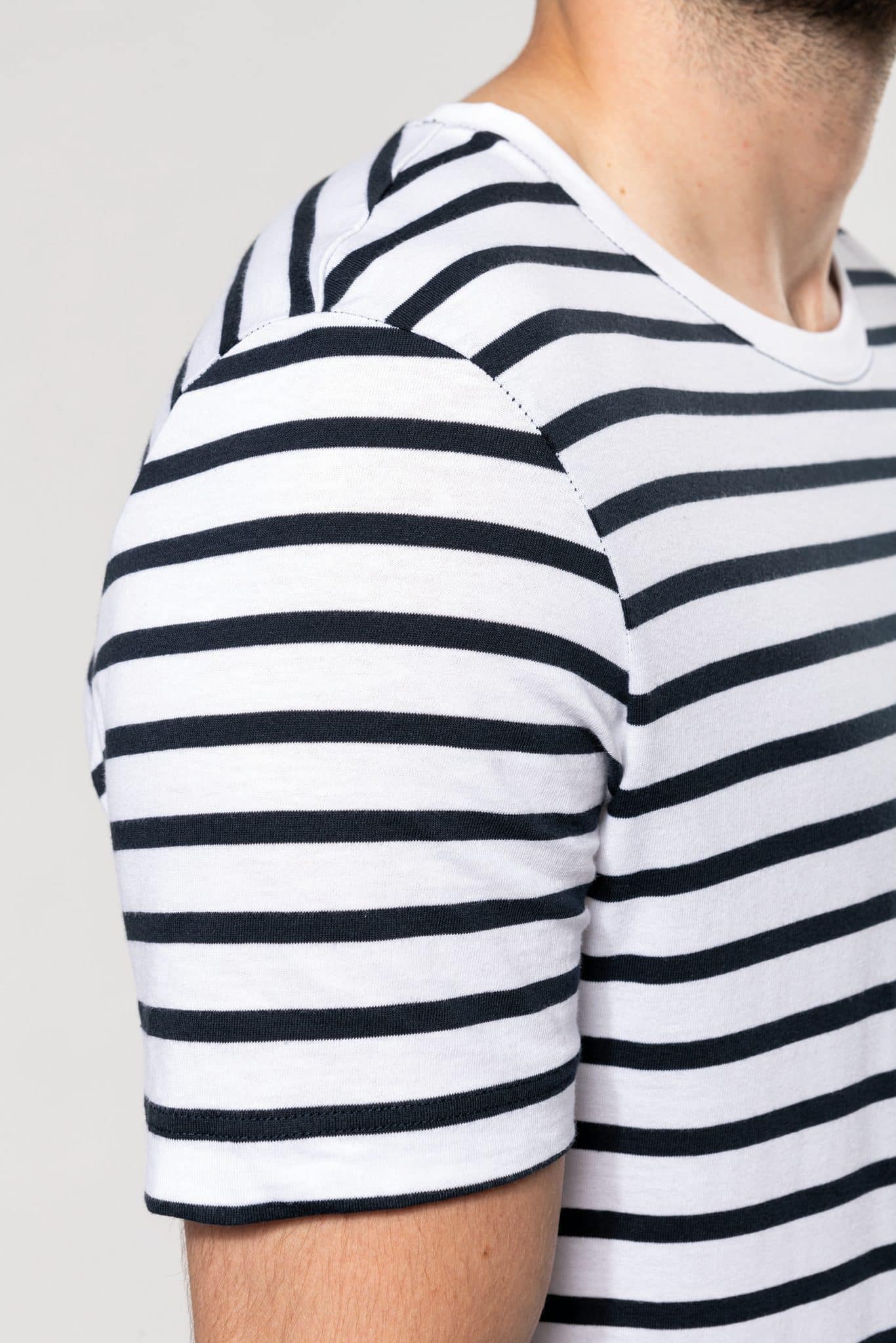 Miniature 8 pour T-shirt rayé marin avec poche manches courtes homme