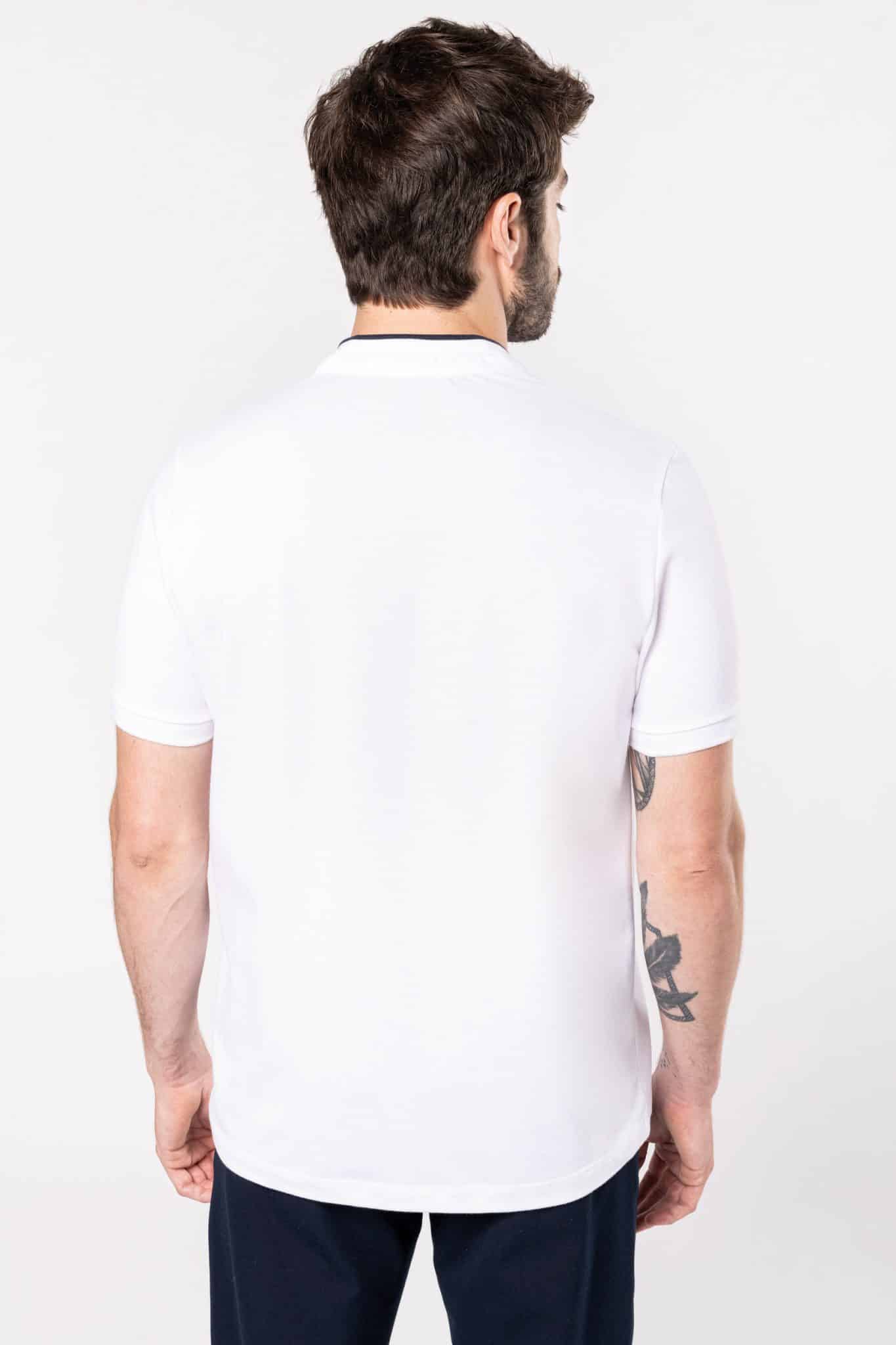 Miniature 2 pour Polo col mao manches courtes homme