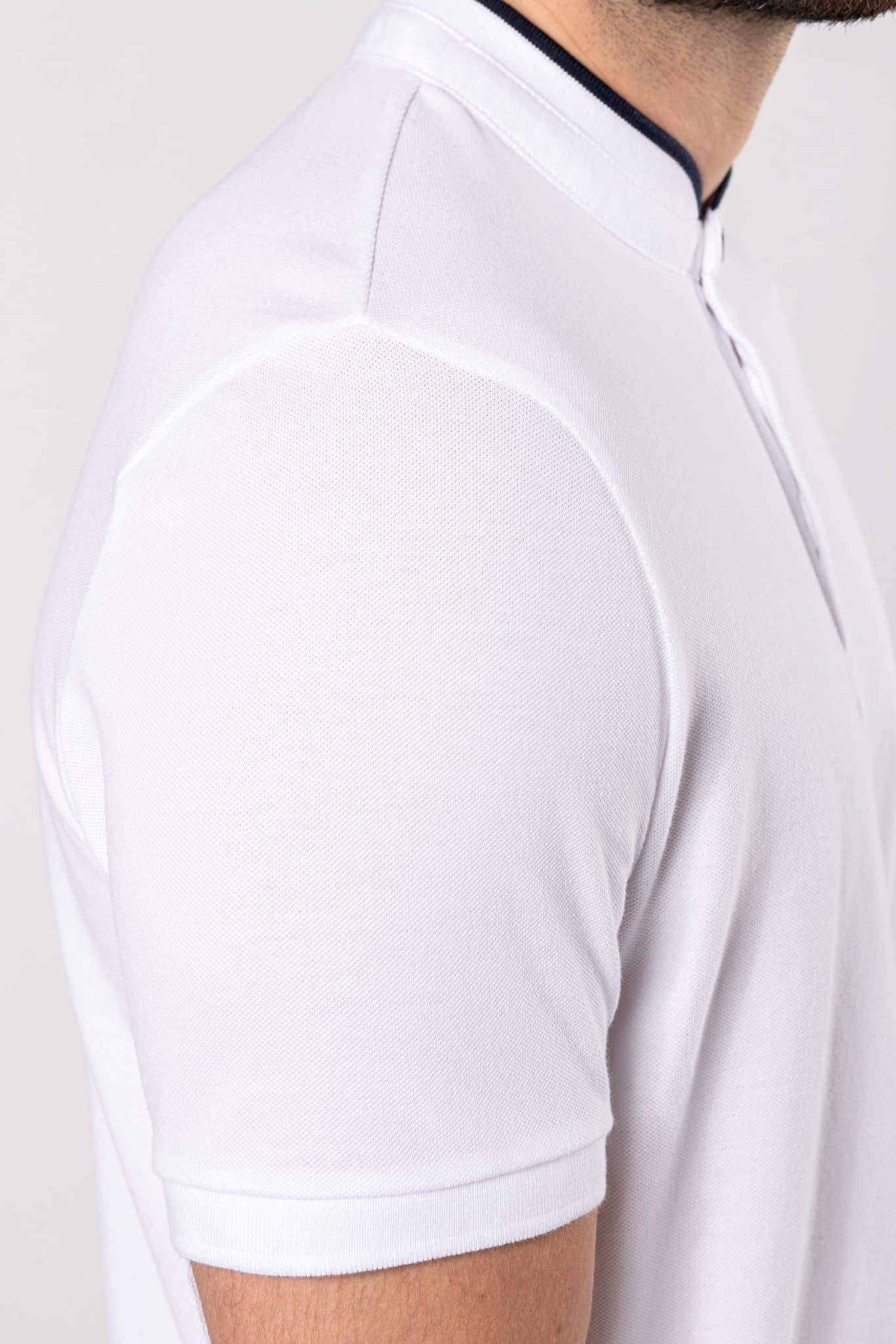 Miniature 7 pour Polo col mao manches courtes homme