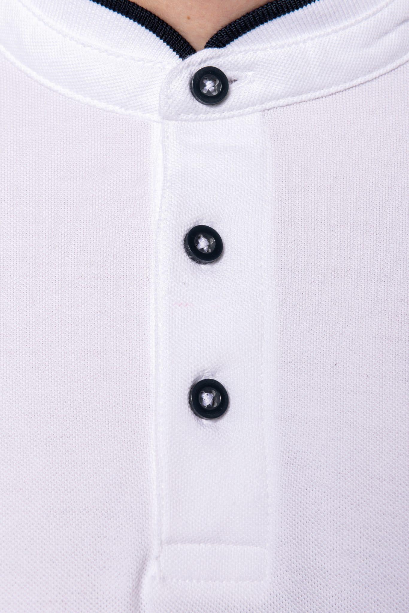 Miniature 6 pour Polo col mao manches courtes homme