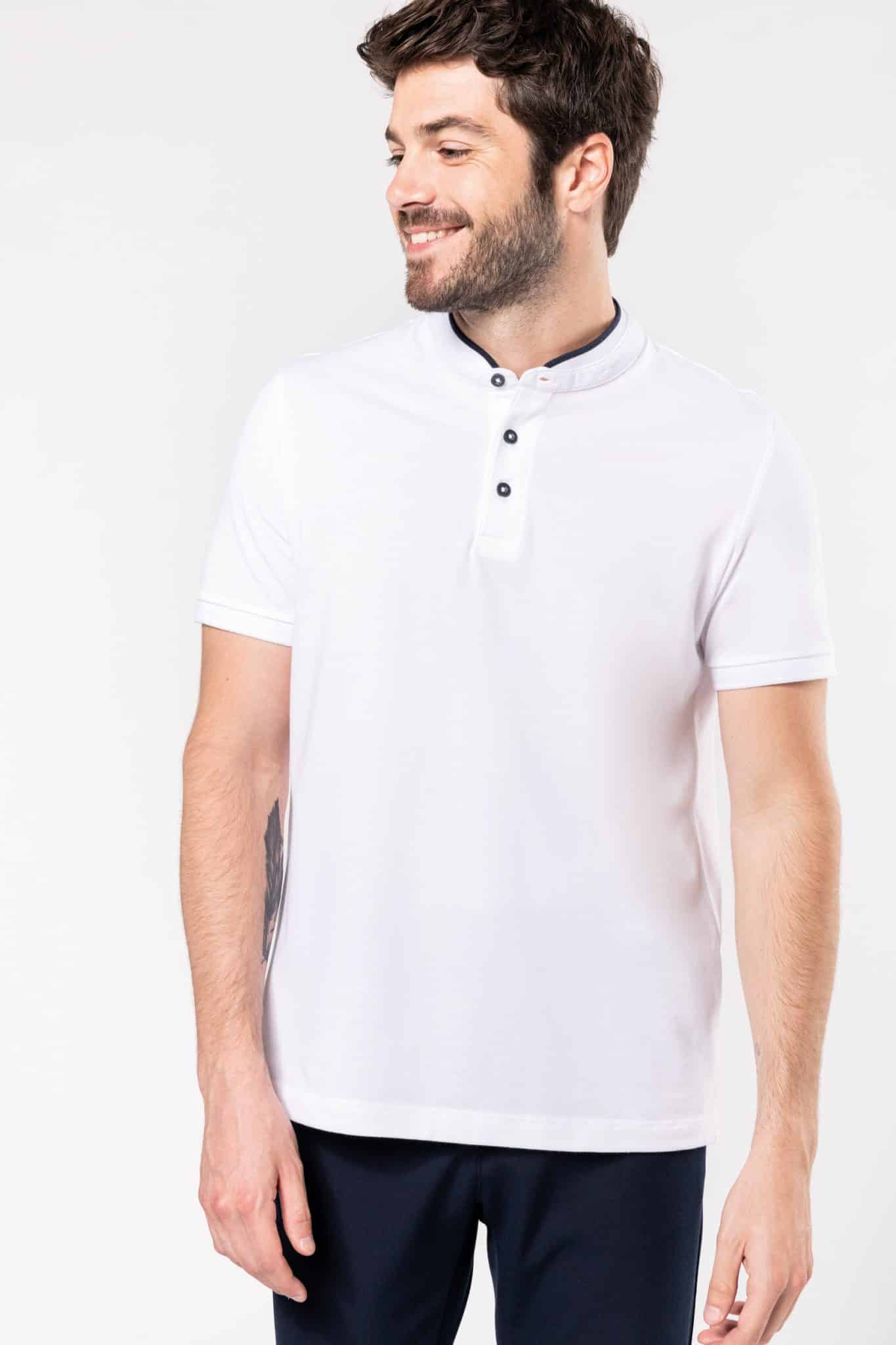 Miniature 1 pour Polo col mao manches courtes homme