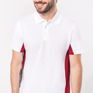 Visuel Polo piqué manches courtes bicolore homme