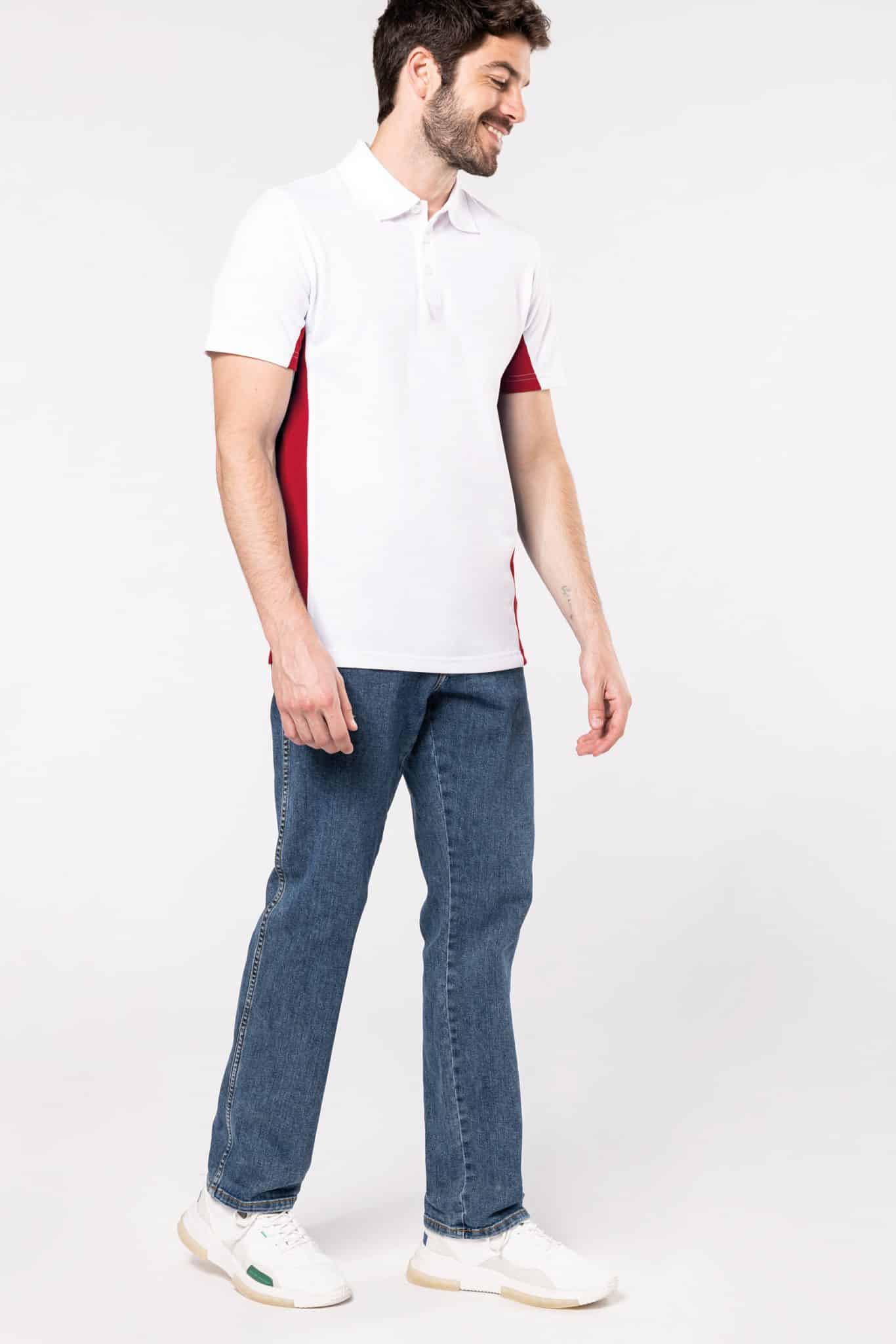 Miniature 3 pour Polo piqué manches courtes bicolore homme