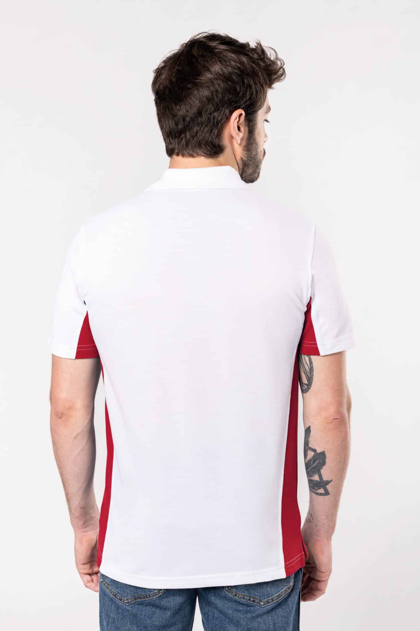 Miniature 2 pour Polo piqué manches courtes bicolore homme