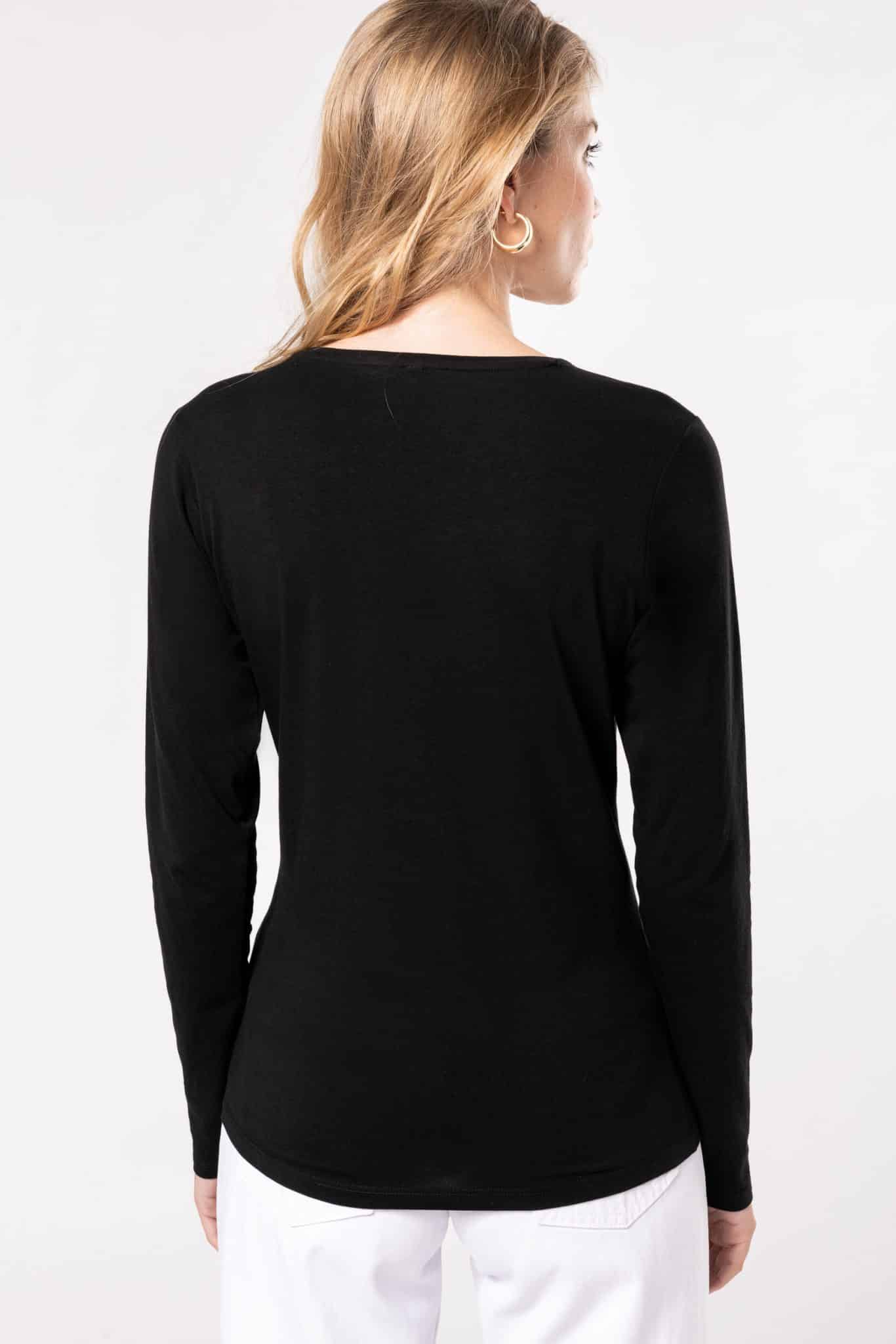 Miniature 2 pour T-shirt col rond manches longues femme
