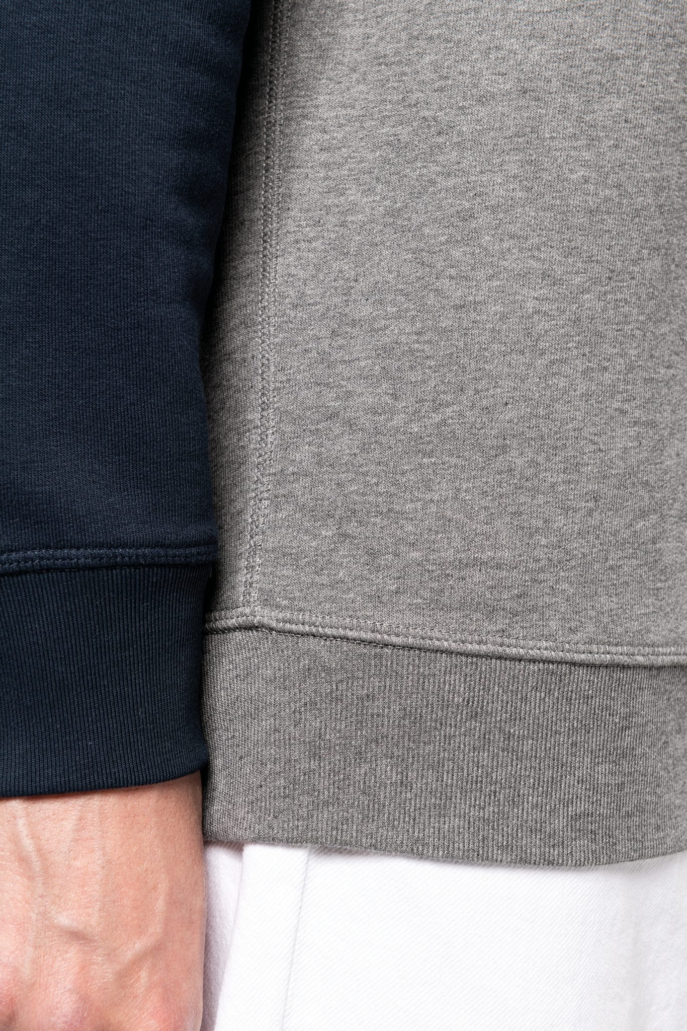 Miniature 8 pour Sweat-shirt French Terry Bio bicolore col rond manches raglan homme