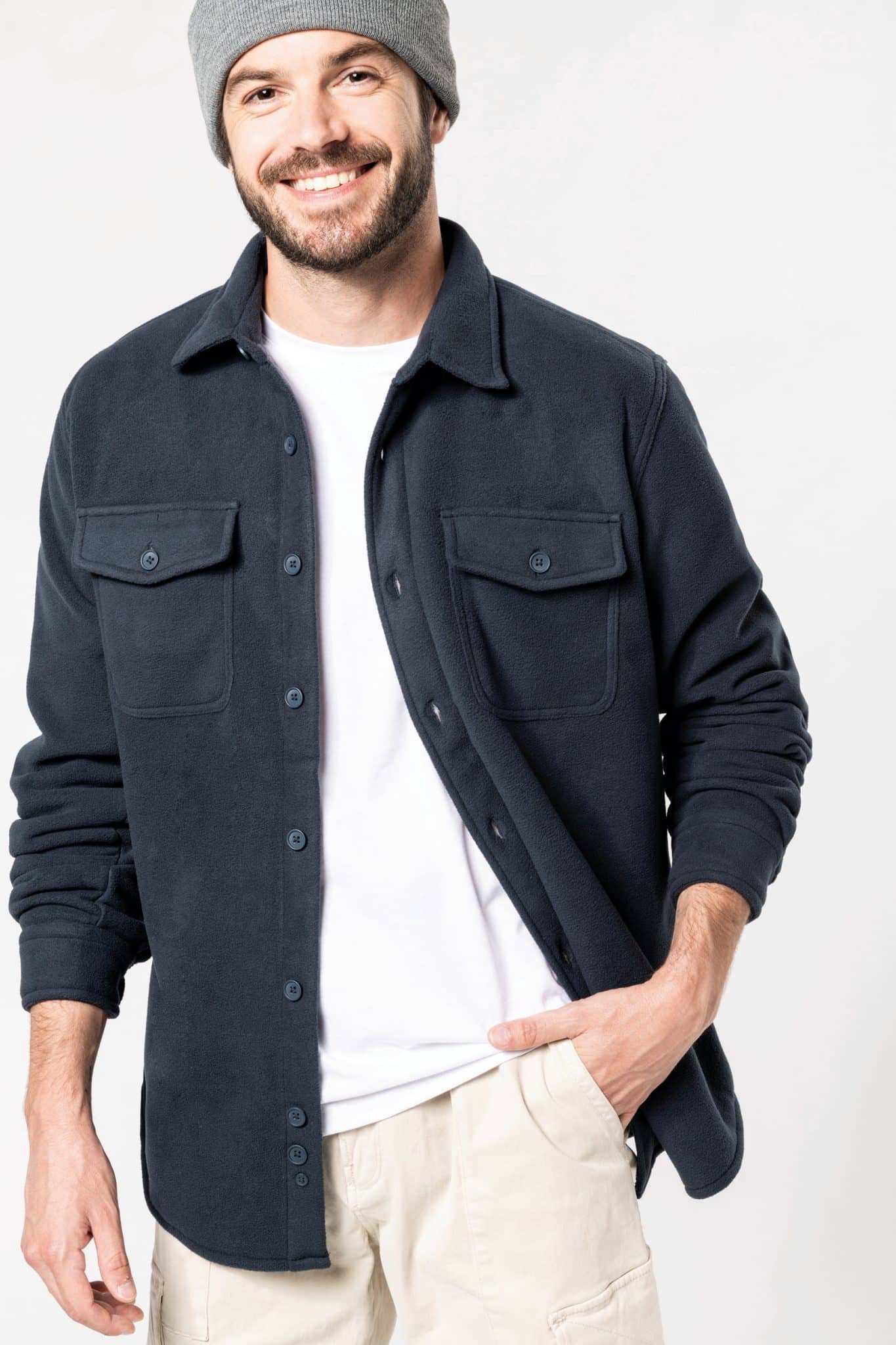 Miniature 3 pour Surchemise polaire doublée sherpa polaire homme