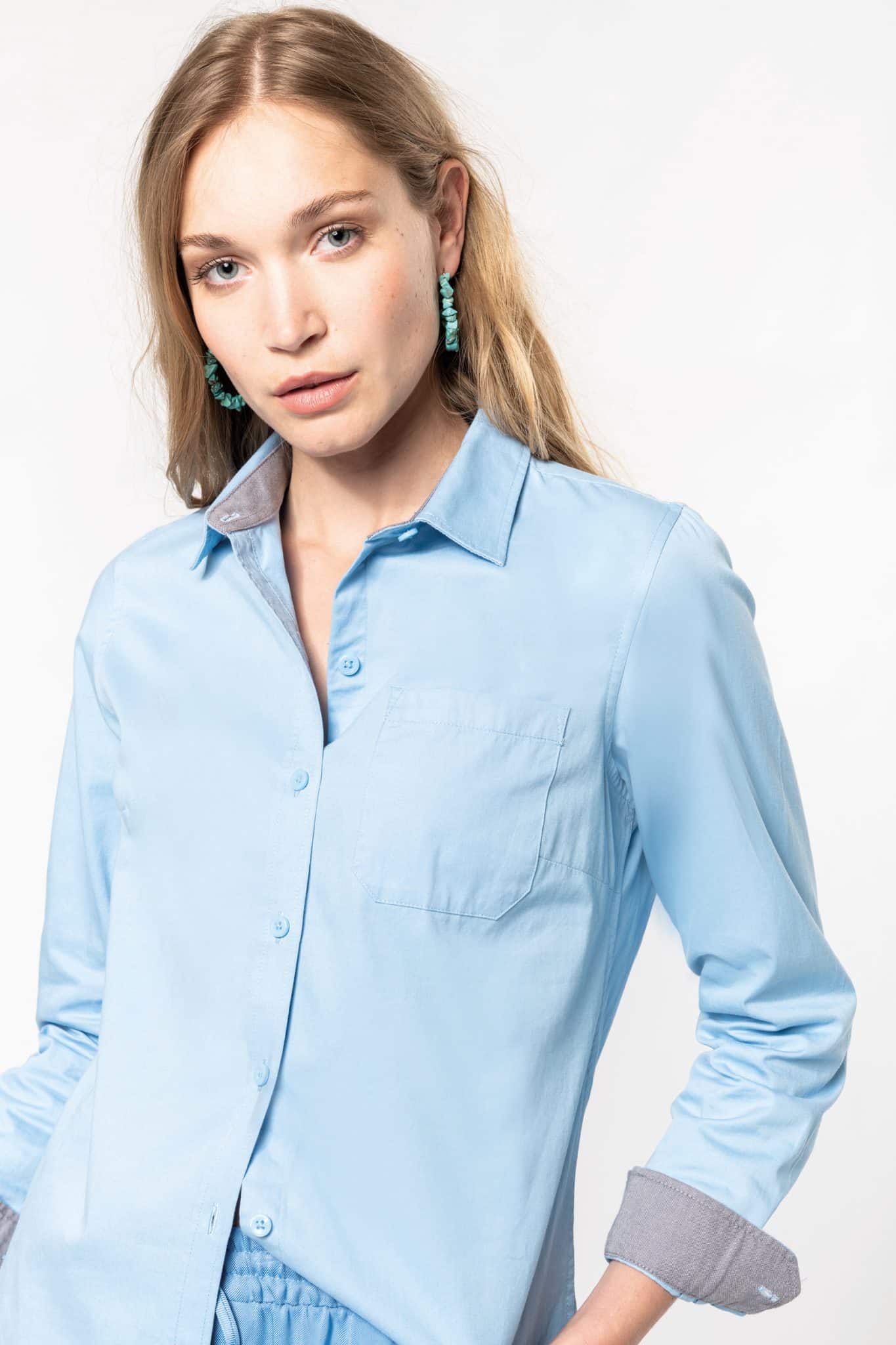 Miniature 3 pour Chemise coton Nevada manches longues femme