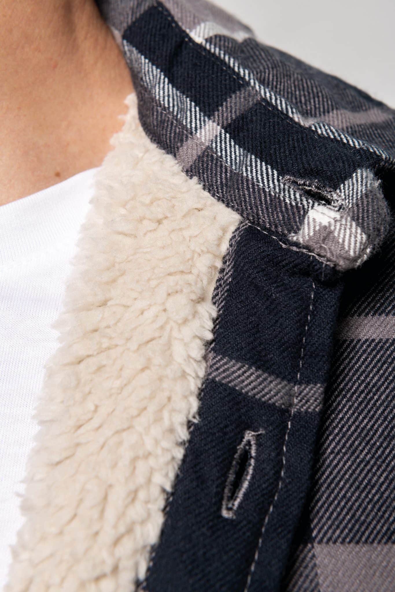 Miniature 12 pour Surchemise à carreaux doublée sherpa homme