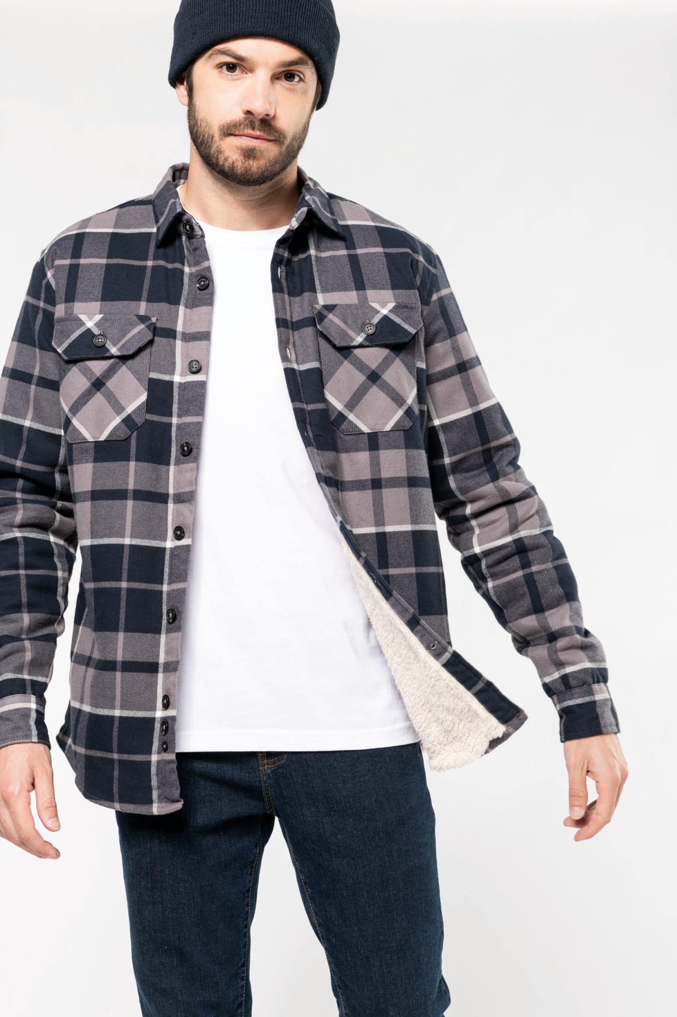 Miniature 9 pour Surchemise à carreaux doublée sherpa homme