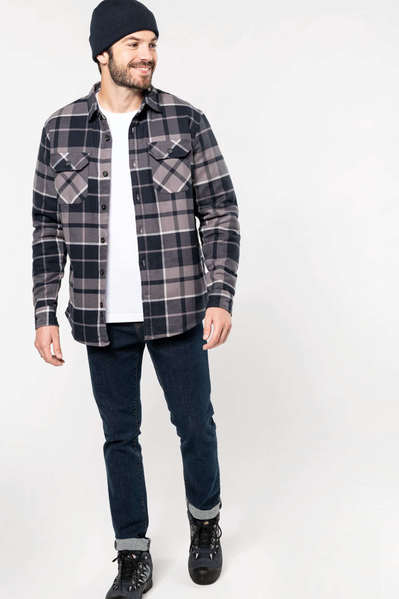Miniature 10 pour Surchemise à carreaux doublée sherpa homme
