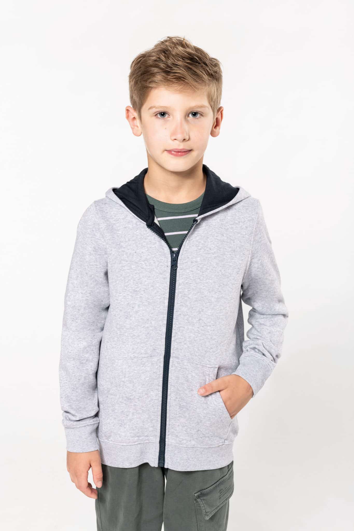 Miniature 1 pour Sweat-shirt zippé capuche enfant