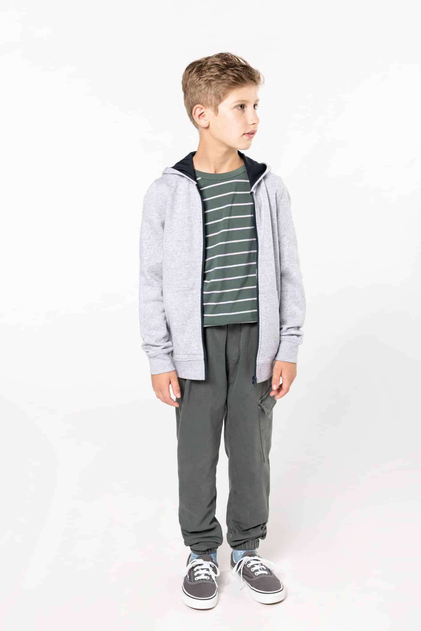 Miniature 4 pour Sweat-shirt zippé capuche enfant