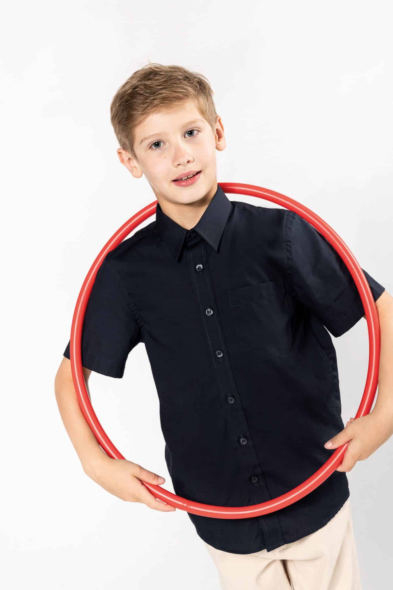 Miniature 3 pour Chemise popeline manches courtes enfant