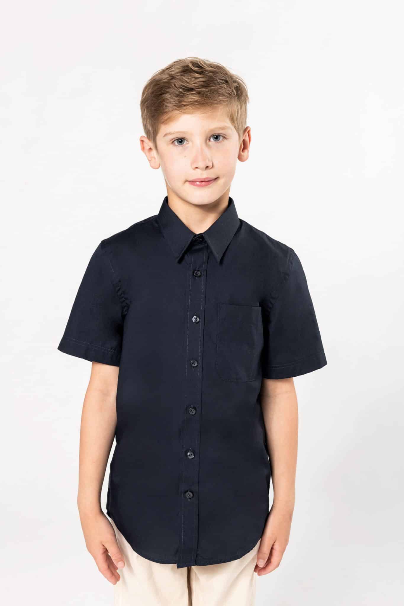 Miniature 1 pour Chemise popeline manches courtes enfant