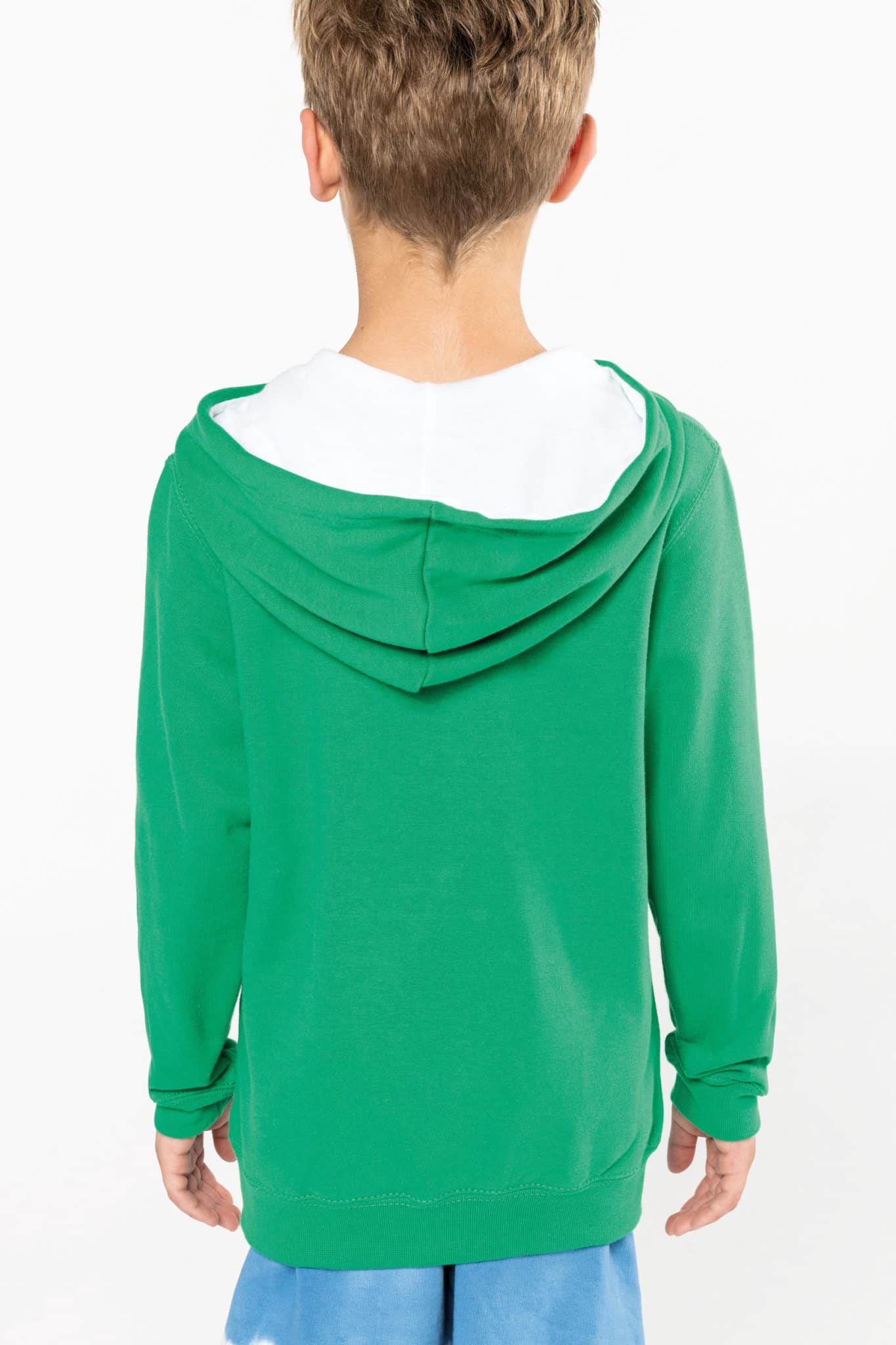 Miniature 3 pour Sweat-shirt capuche contrastée enfant