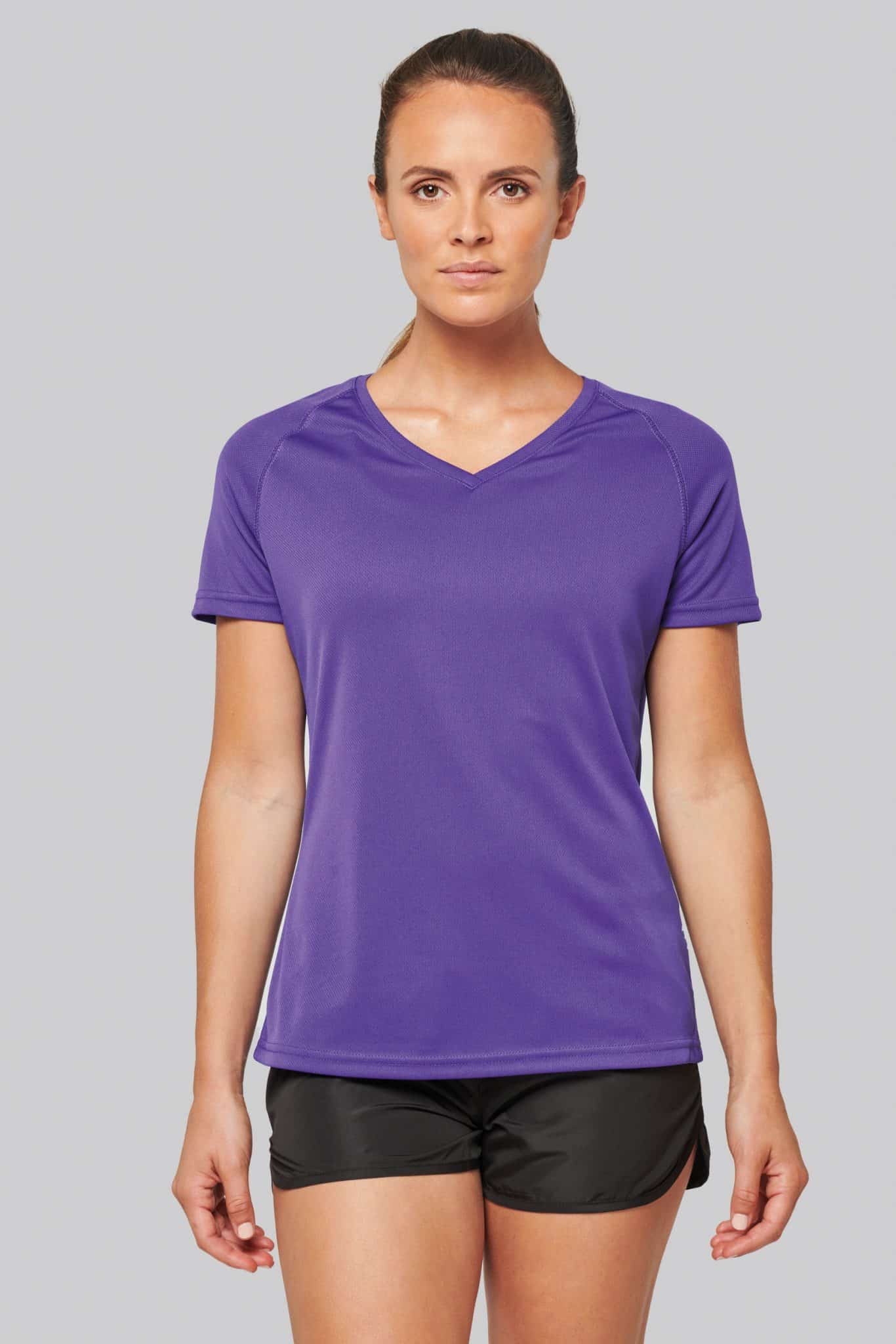 Miniature 1 pour T-shirt de sport manches courtes col v femme