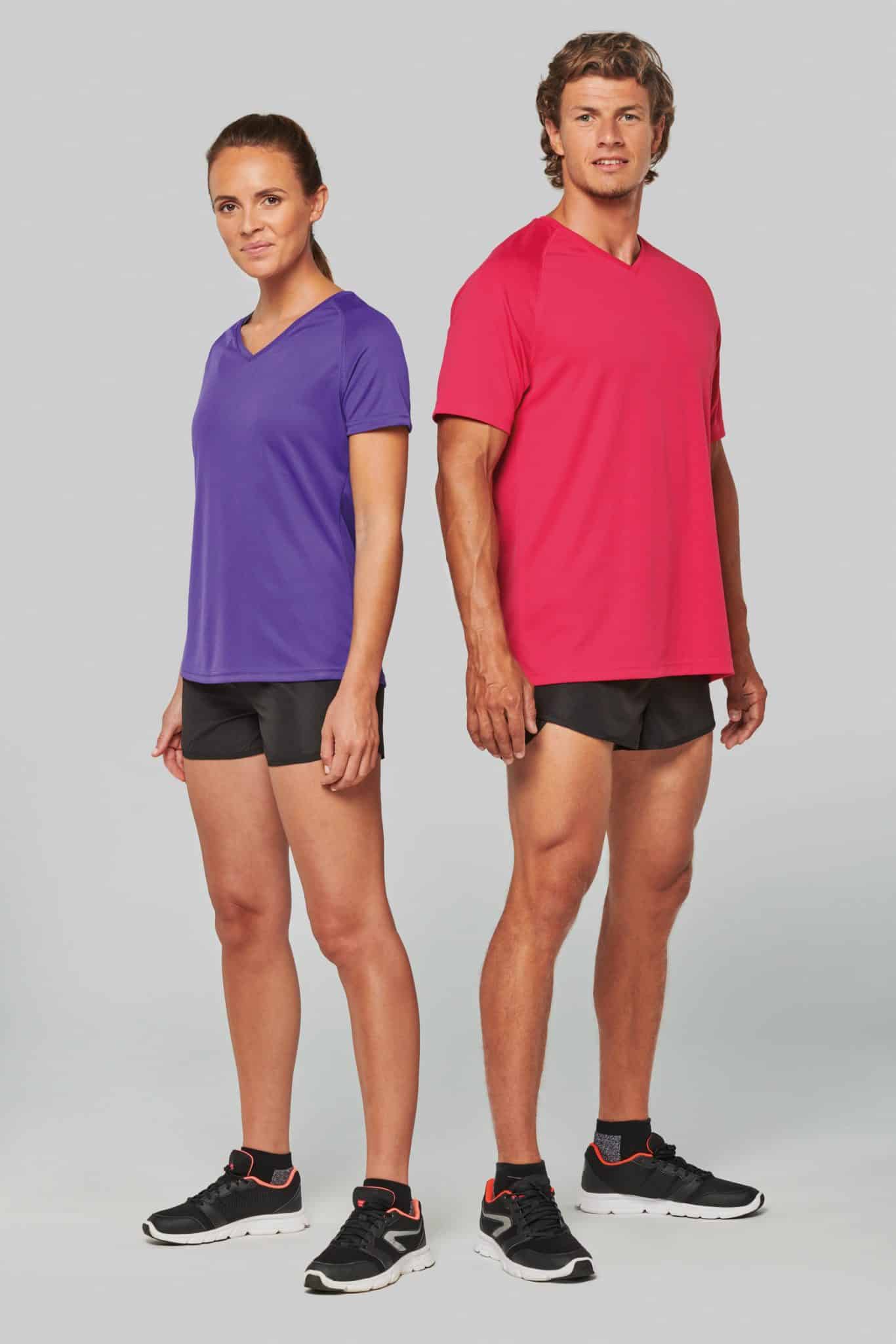 Miniature 6 pour T-shirt de sport manches courtes col v femme