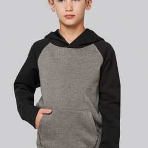 Visuel Sweat-shirt capuche bicolore enfant