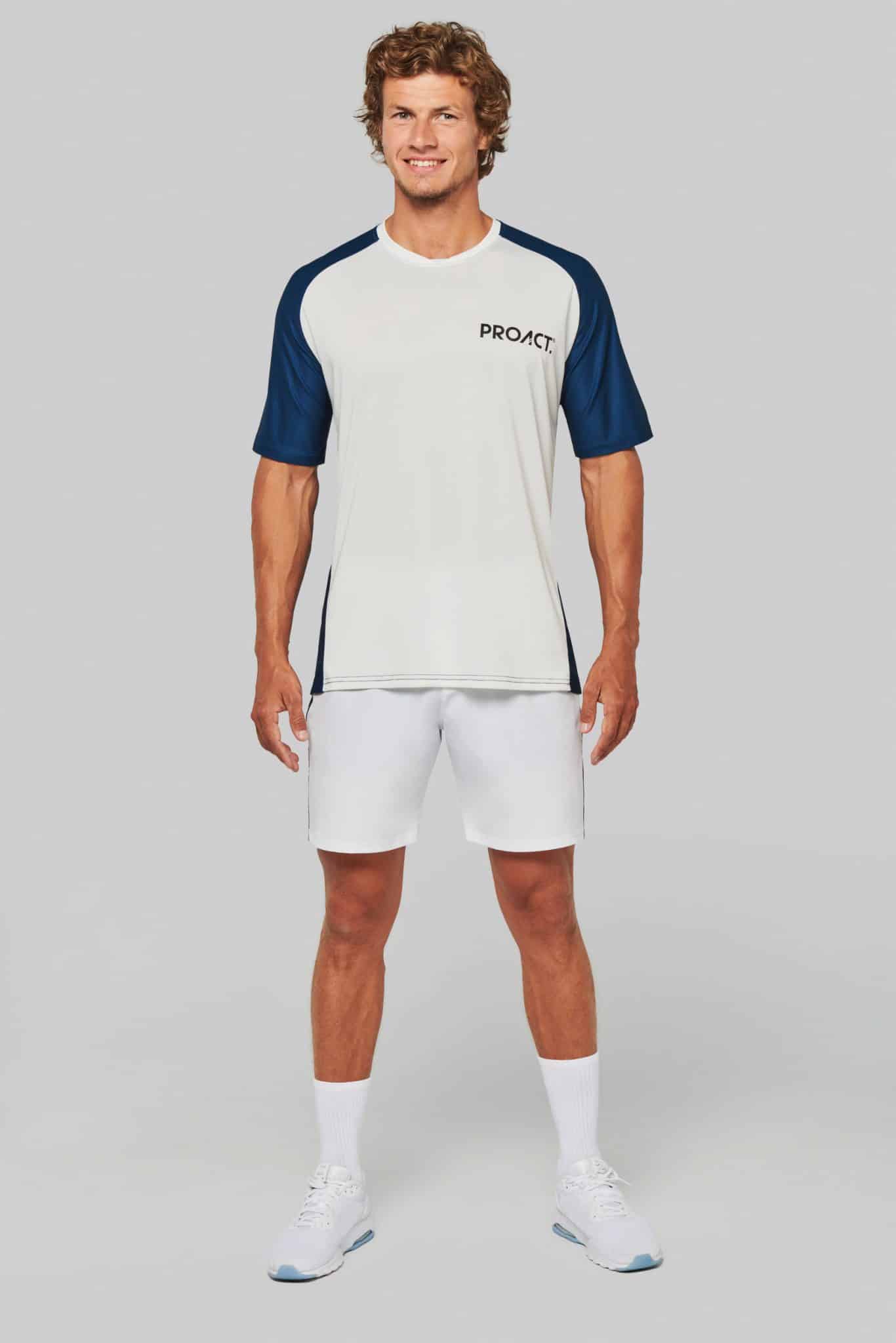 Miniature 2 pour T-shirt de padel bicolore à manches raglan homme