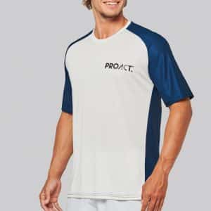 Visuel T-shirt de padel bicolore à manches raglan homme