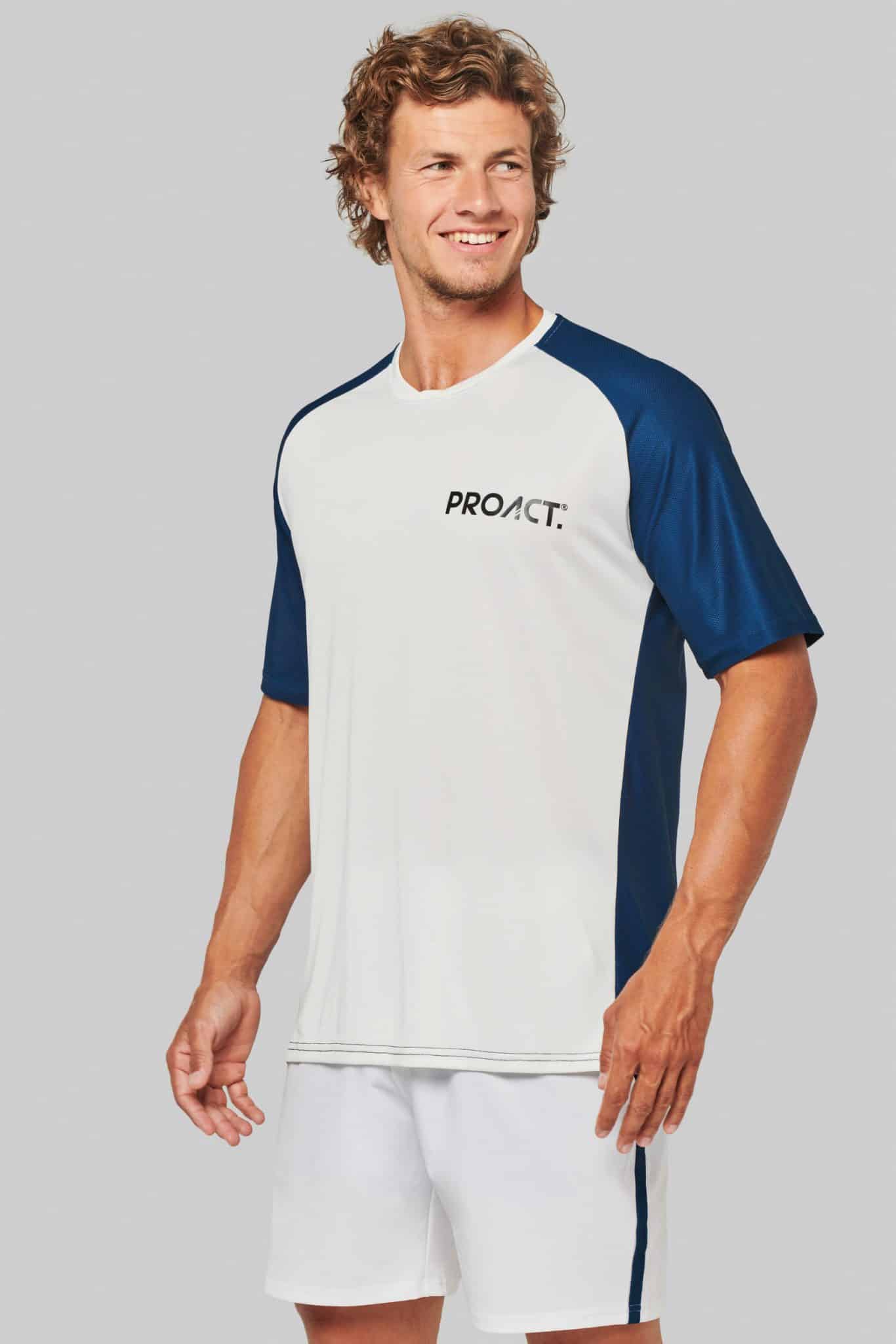 Miniature 1 pour T-shirt de padel bicolore à manches raglan homme