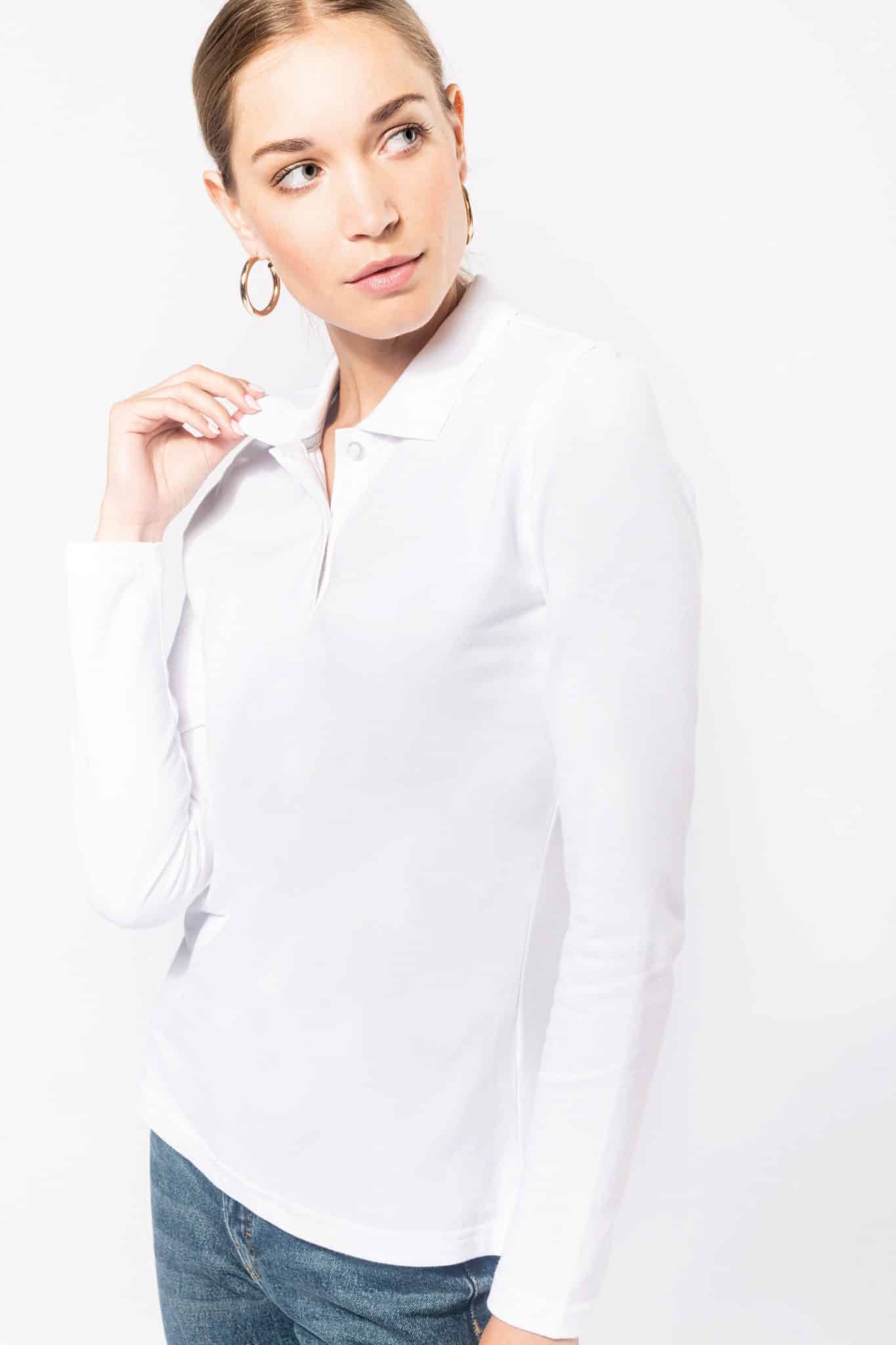 Miniature 3 pour Polo manches longues femme