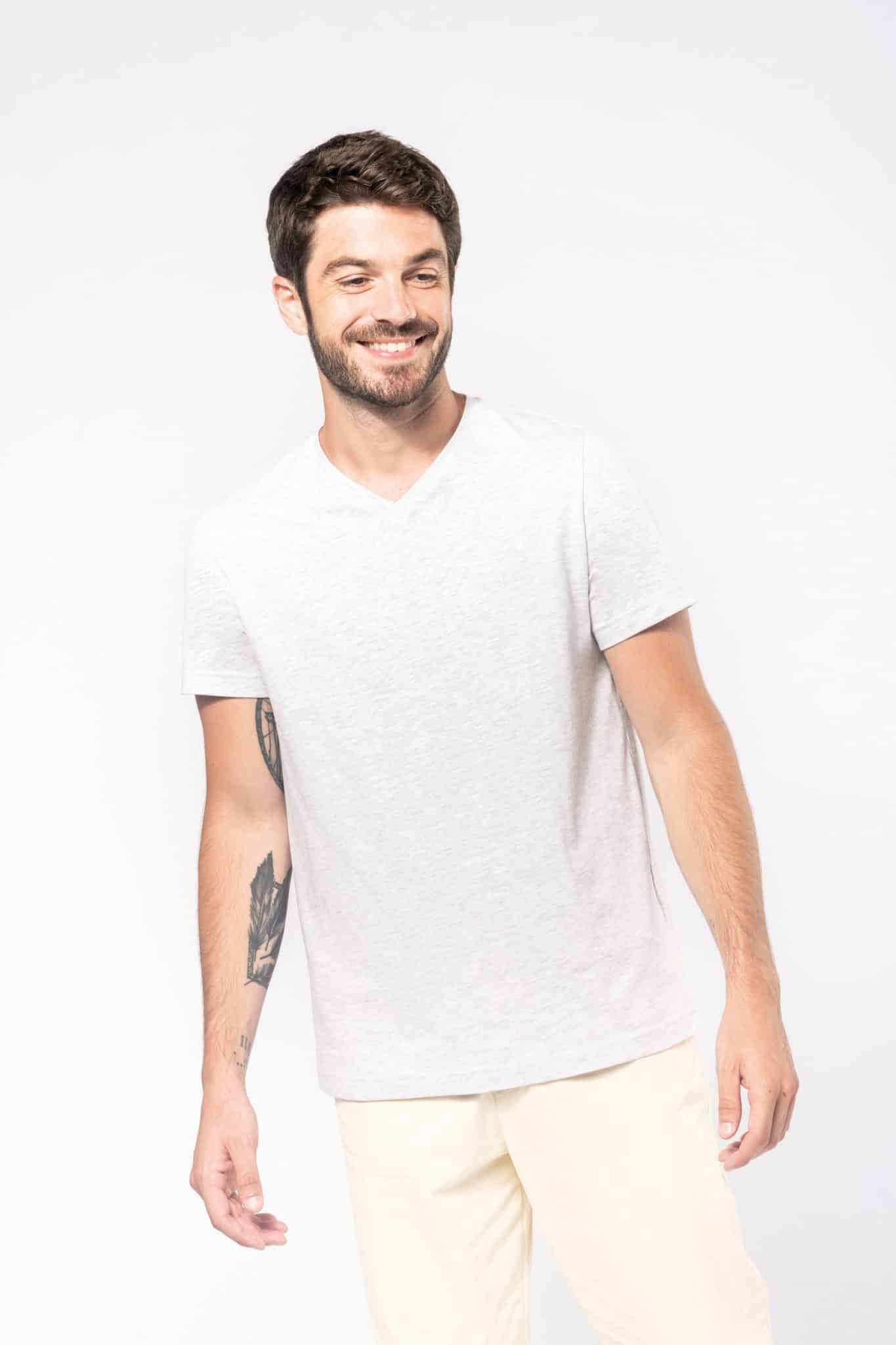 Miniature 1 pour T-shirt col V manches courtes