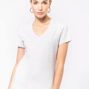 Visuel T-shirt col V manches courtes femme