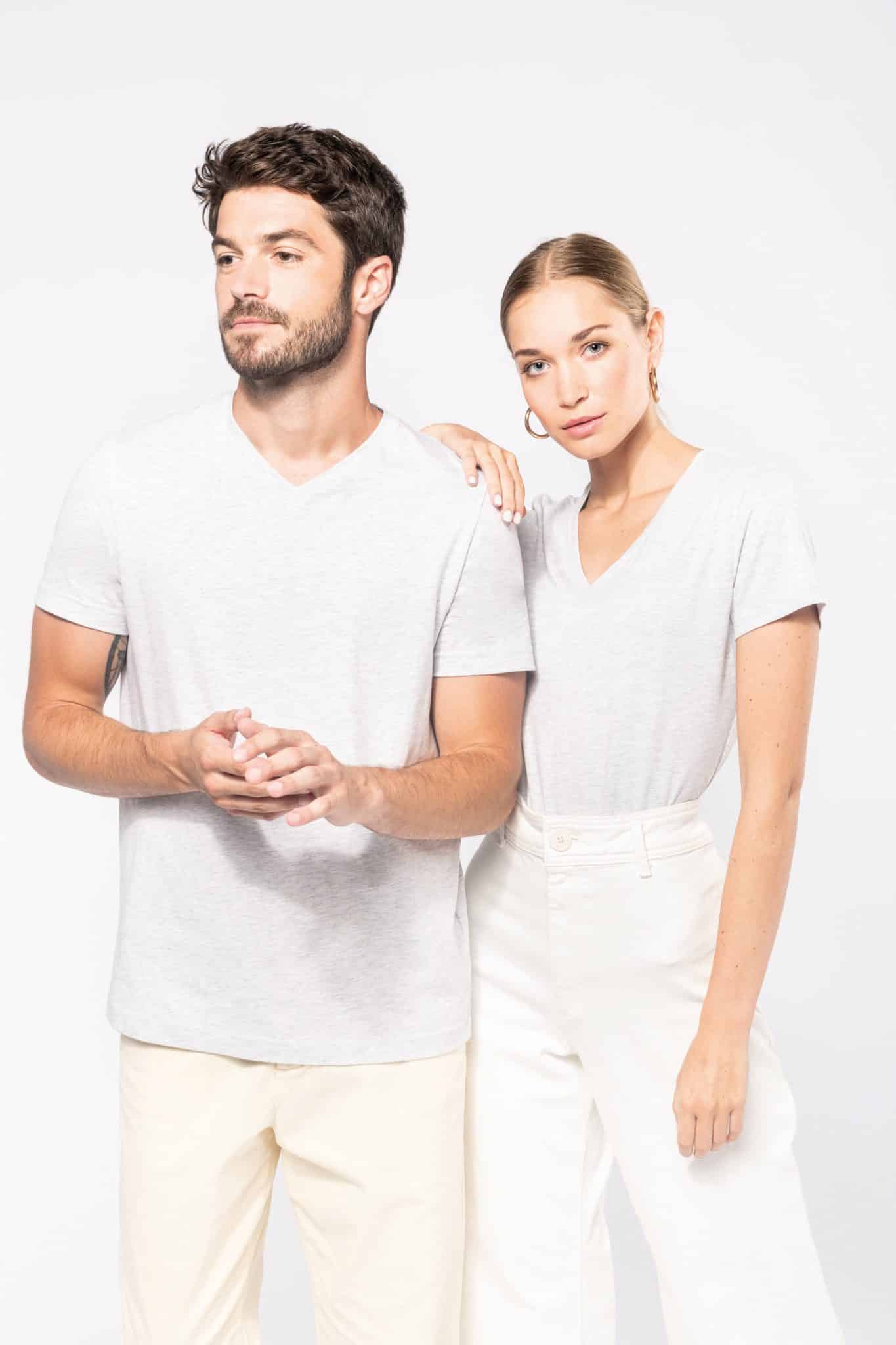 Miniature 5 pour T-shirt col V manches courtes femme