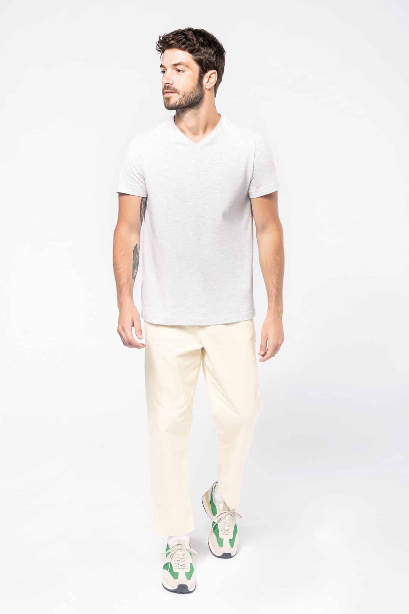 Miniature 3 pour T-shirt col V manches courtes