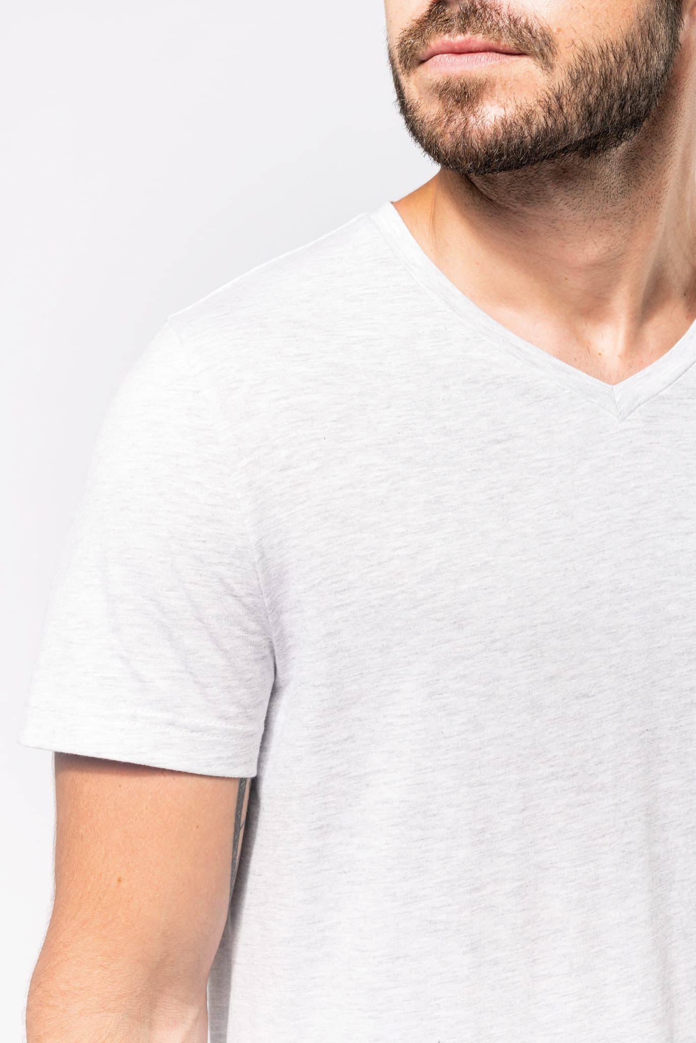 Miniature 6 pour T-shirt col V manches courtes