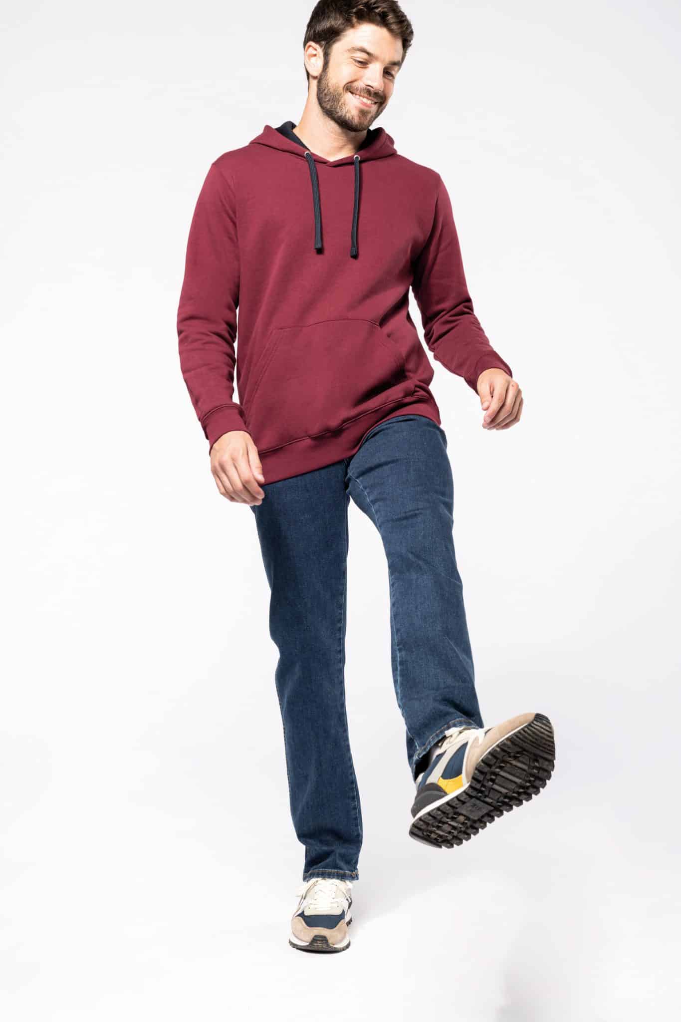 Miniature 2 pour Sweat-shirt capuche contrastée homme