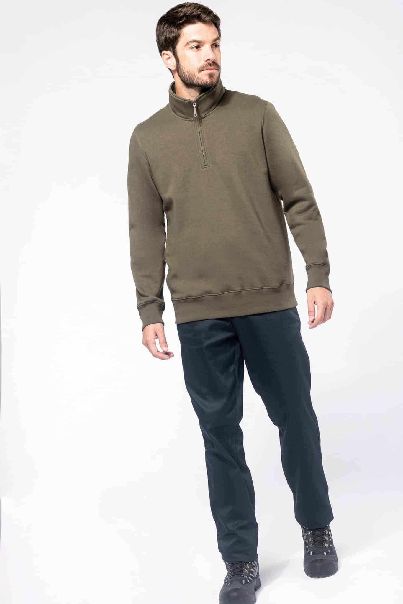 Miniature 4 pour Sweat-shirt col zippé homme