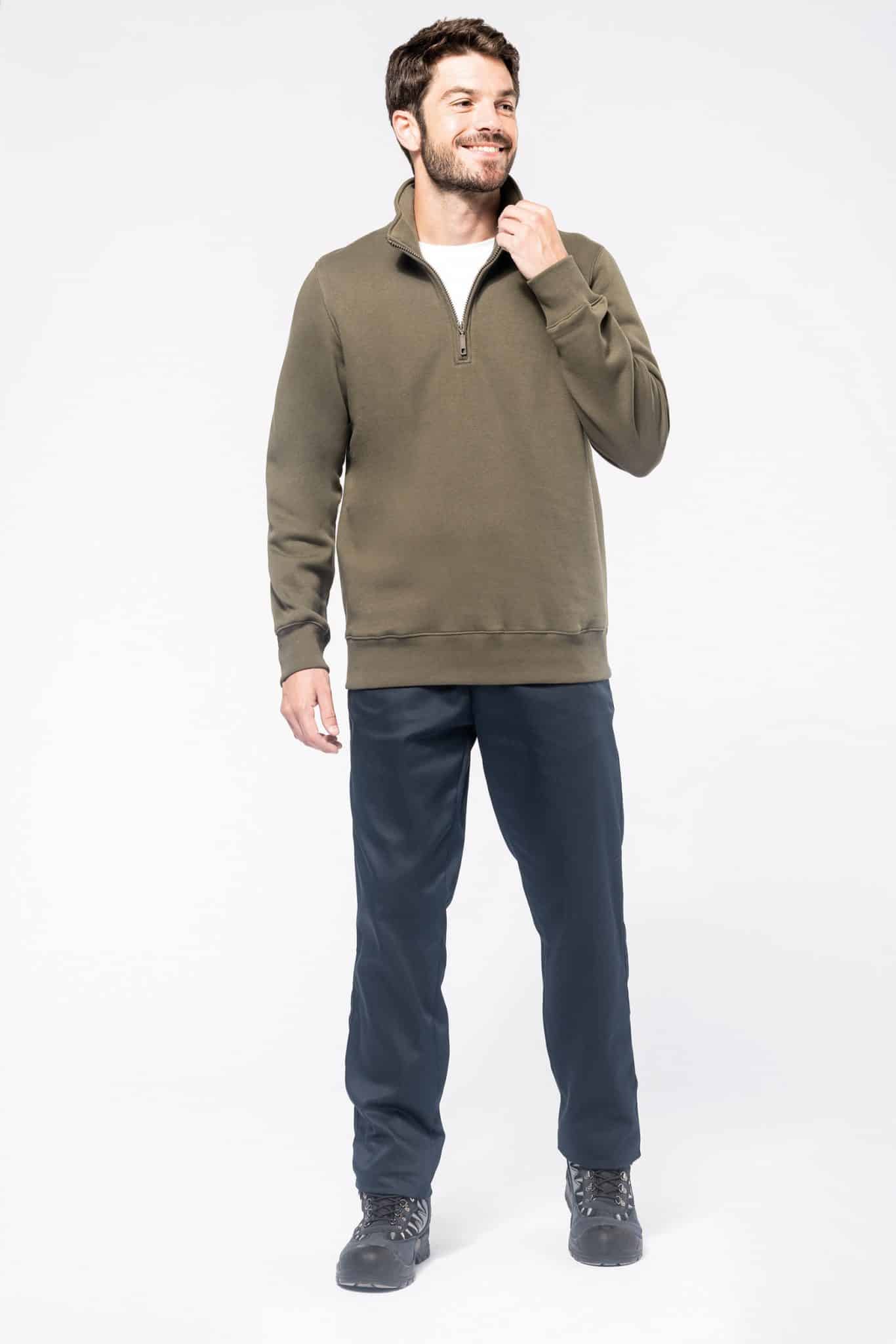 Miniature 3 pour Sweat-shirt col zippé homme