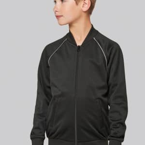 Visuel Veste de survêtement zippée avec liseré enfant