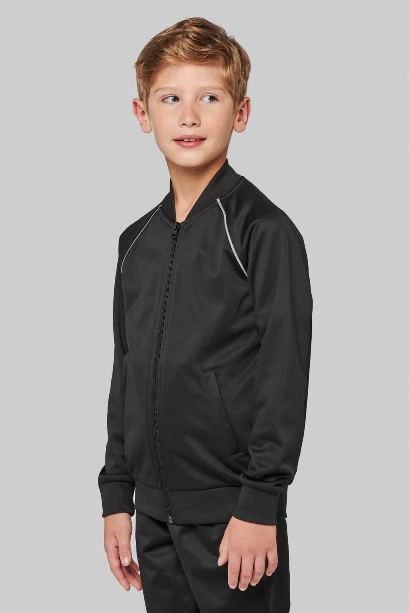 Miniature 3 pour Veste de survêtement zippée avec liseré enfant