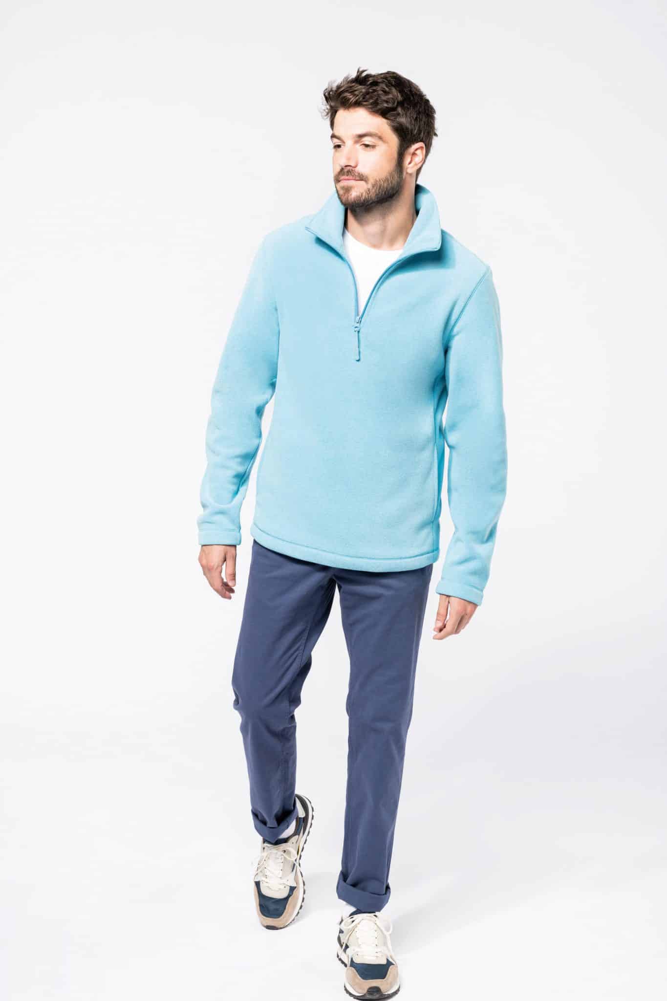 Miniature 4 pour Enzo > Micropolaire col zippé homme