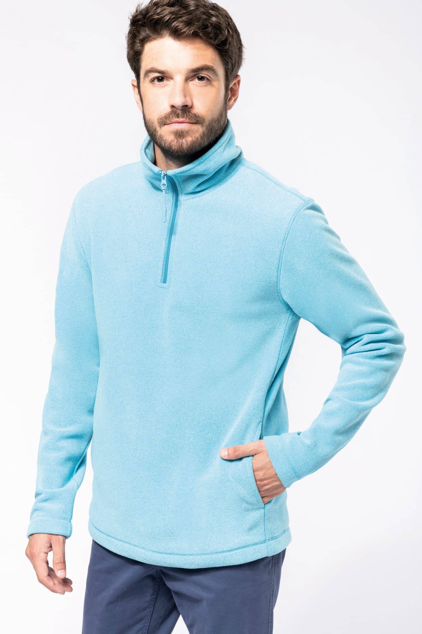 Miniature 1 pour Enzo > Micropolaire col zippé homme