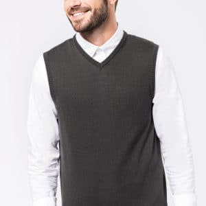 Visuel Pull col V sans manches