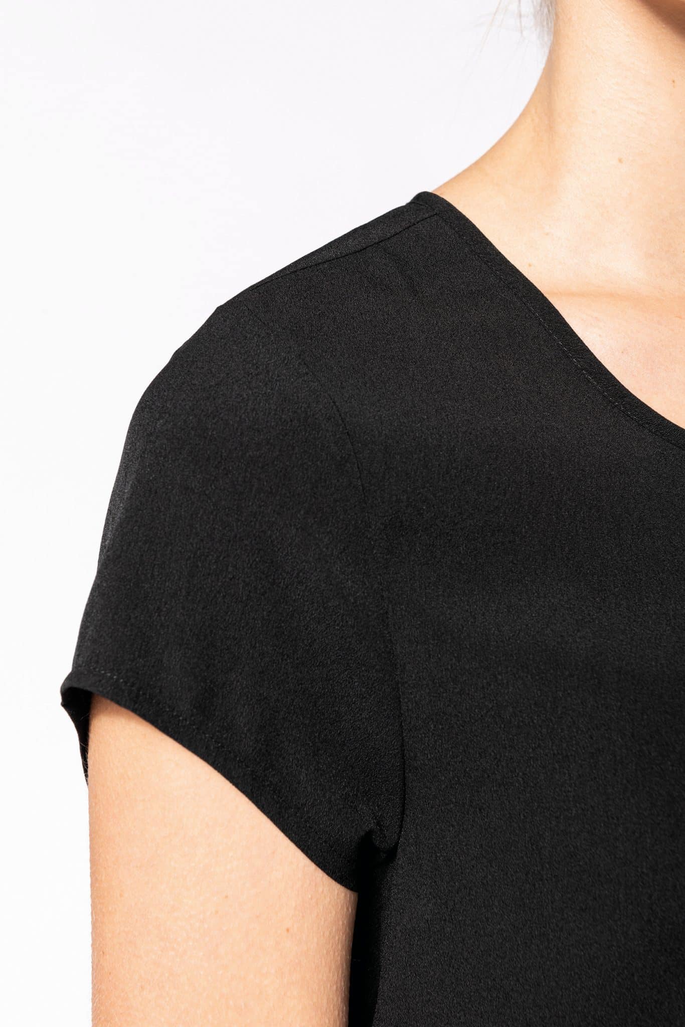 Miniature 6 pour Blouse crêpe manches courtes femme