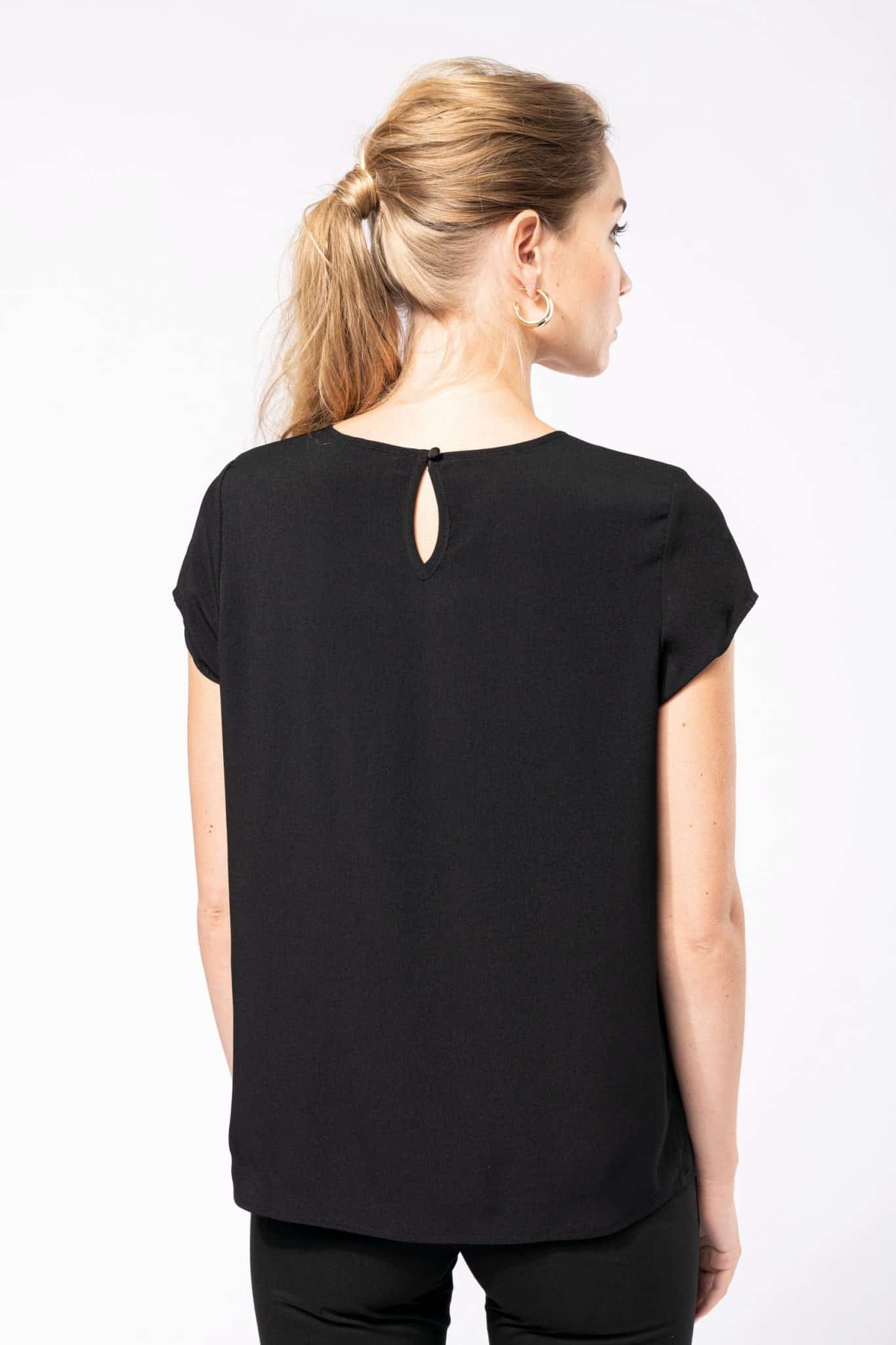 Miniature 2 pour Blouse crêpe manches courtes femme