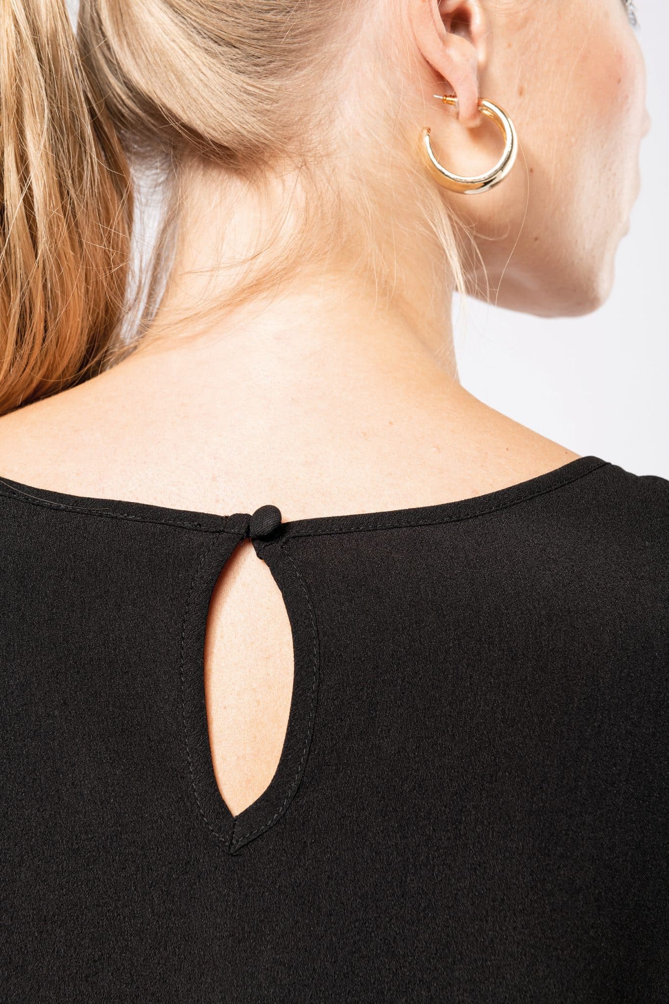 Miniature 7 pour Blouse crêpe manches longues femme