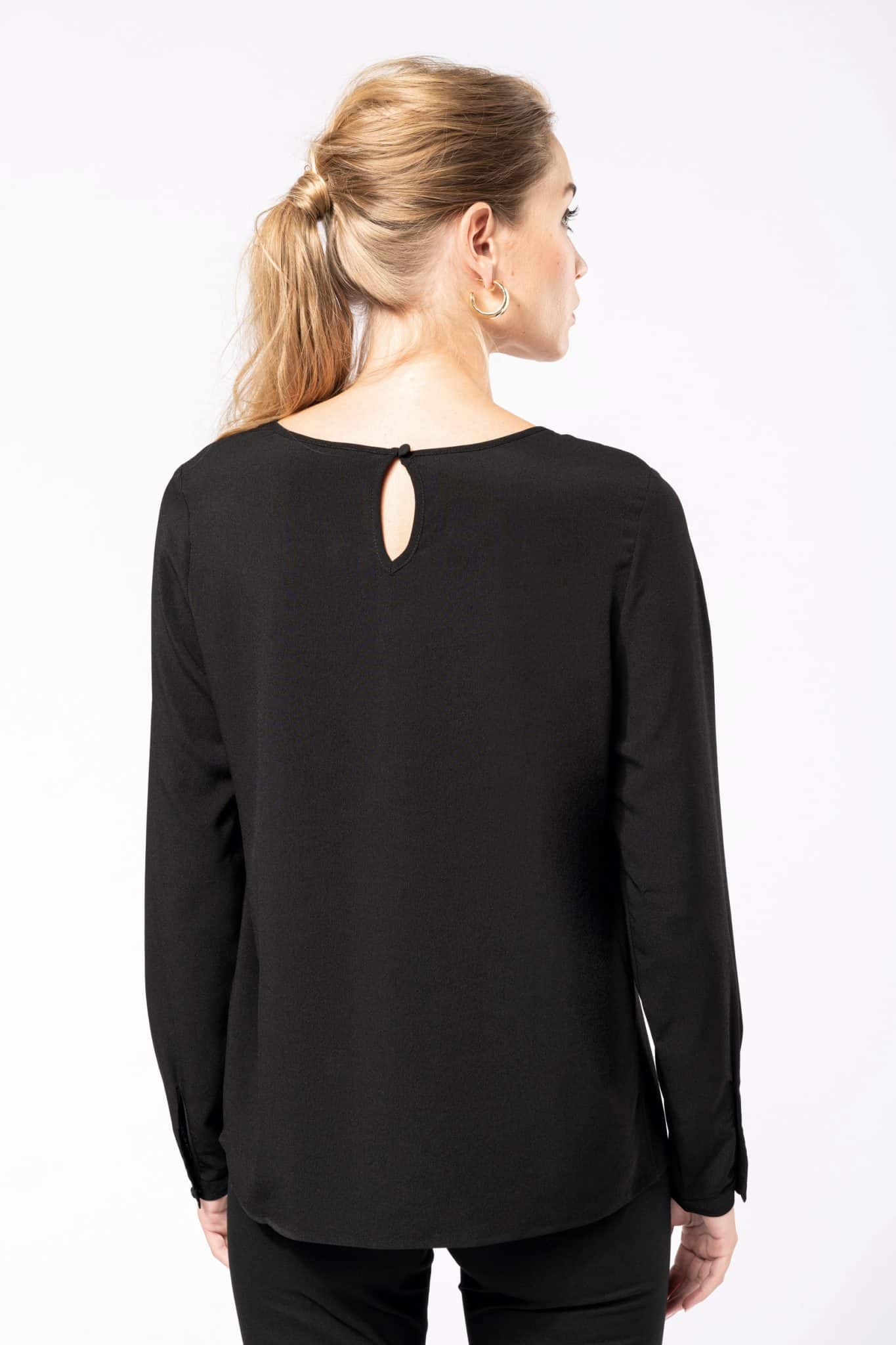 Miniature 2 pour Blouse crêpe manches longues femme